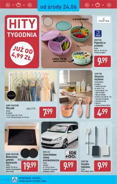 Pogląd oferty "Aldi gazetka - Hity od Środy i od Soboty" - ważna od 24.06.2026 | Strona: 6 | Produkty: Wycieraczka, Szczotka, Lody, Sos