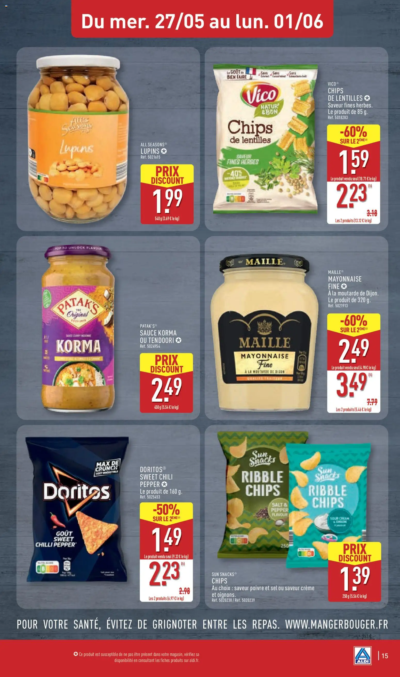 {H1} | Page: 17 | Produits: Sel, Poivre, Moutarde, Chips