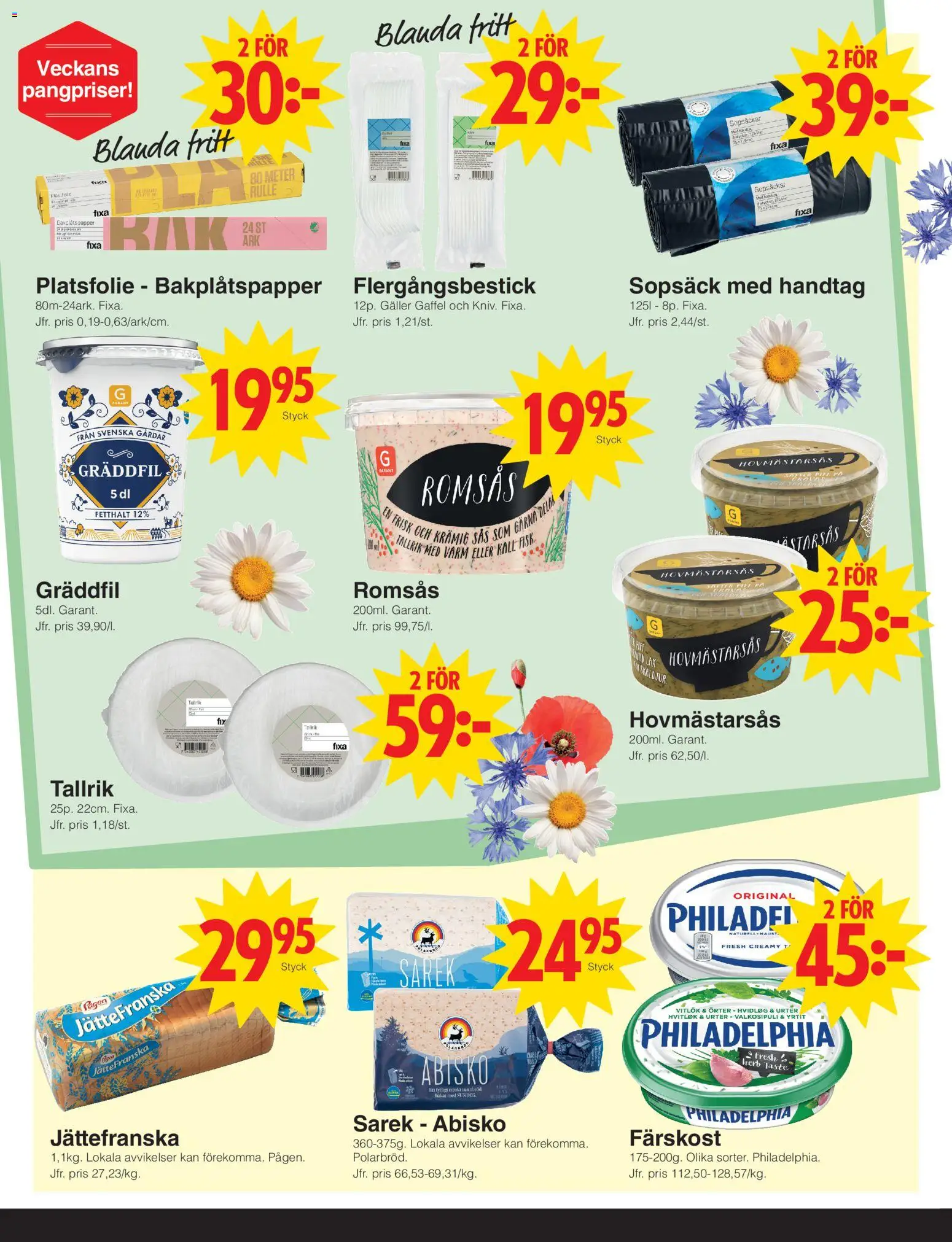 Matöppet reklamblad aktuell från 15.06.2026 | Sida: 2 | Produkter: Romsås, Vitlök, Te, Gräddfil