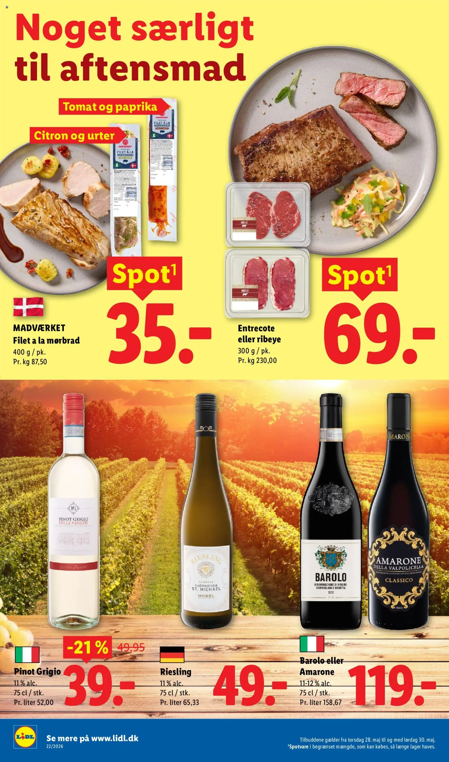 Lidl tilbudsavis – gyldig fra 28.05.2026 | Side: 2 | Produkter: Entrecote, Søm, Paprika