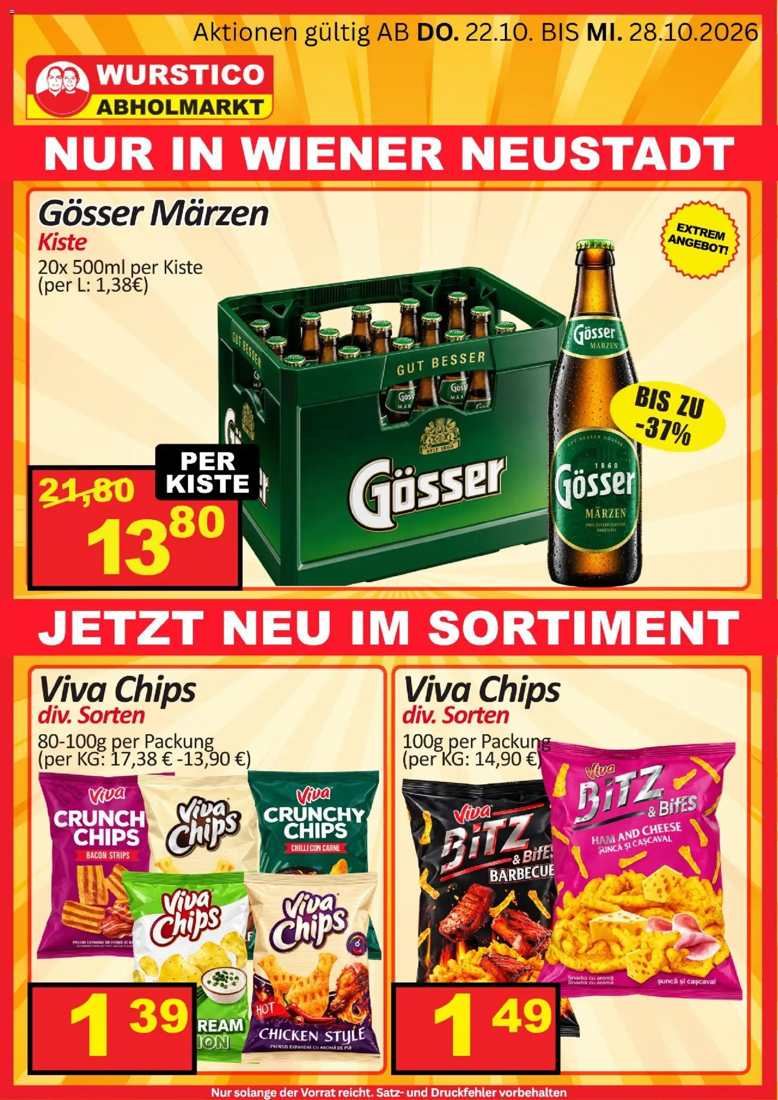 Wurstico Abholmarkt Flugblatt 2 gültig ab 22.10.2026 | Seite: 5 | Produkte: Chips