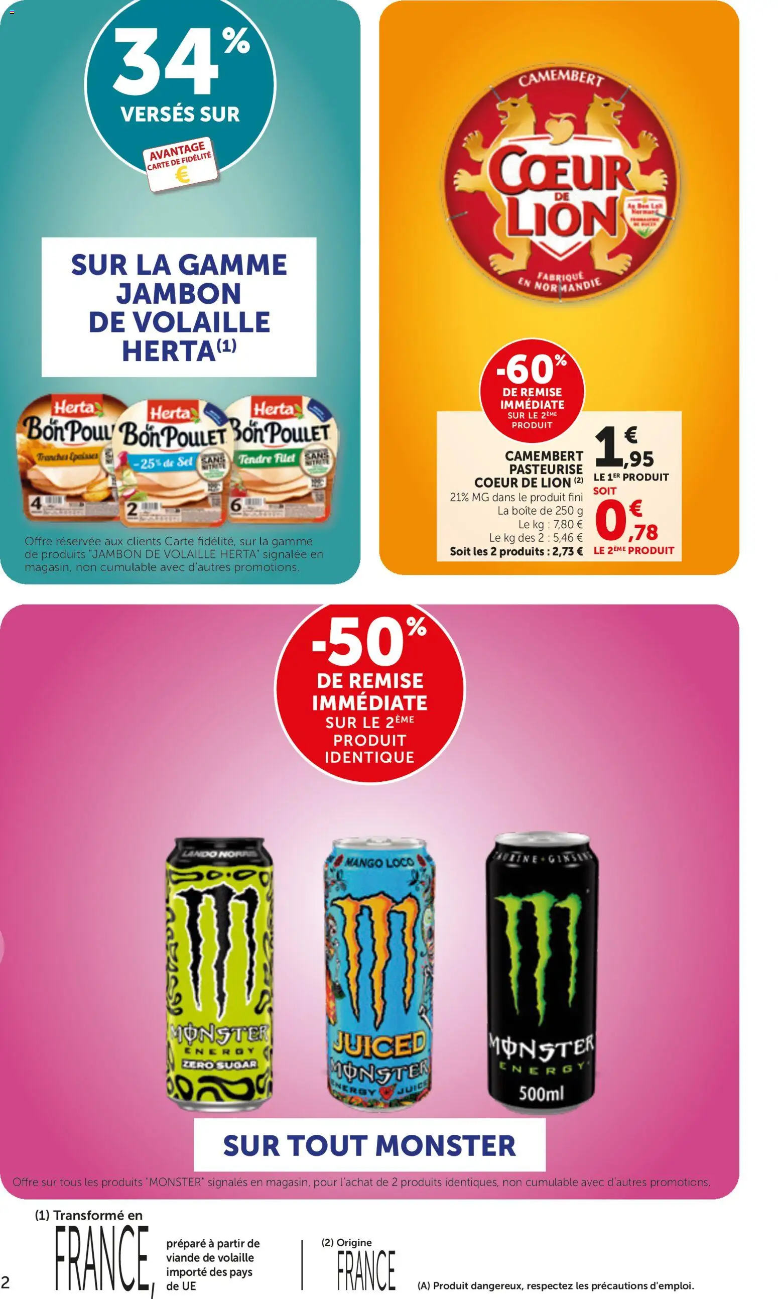 {H1} | Page: 2 | Produits: Volaille, Poulet, Cœur de Lion, Jambon