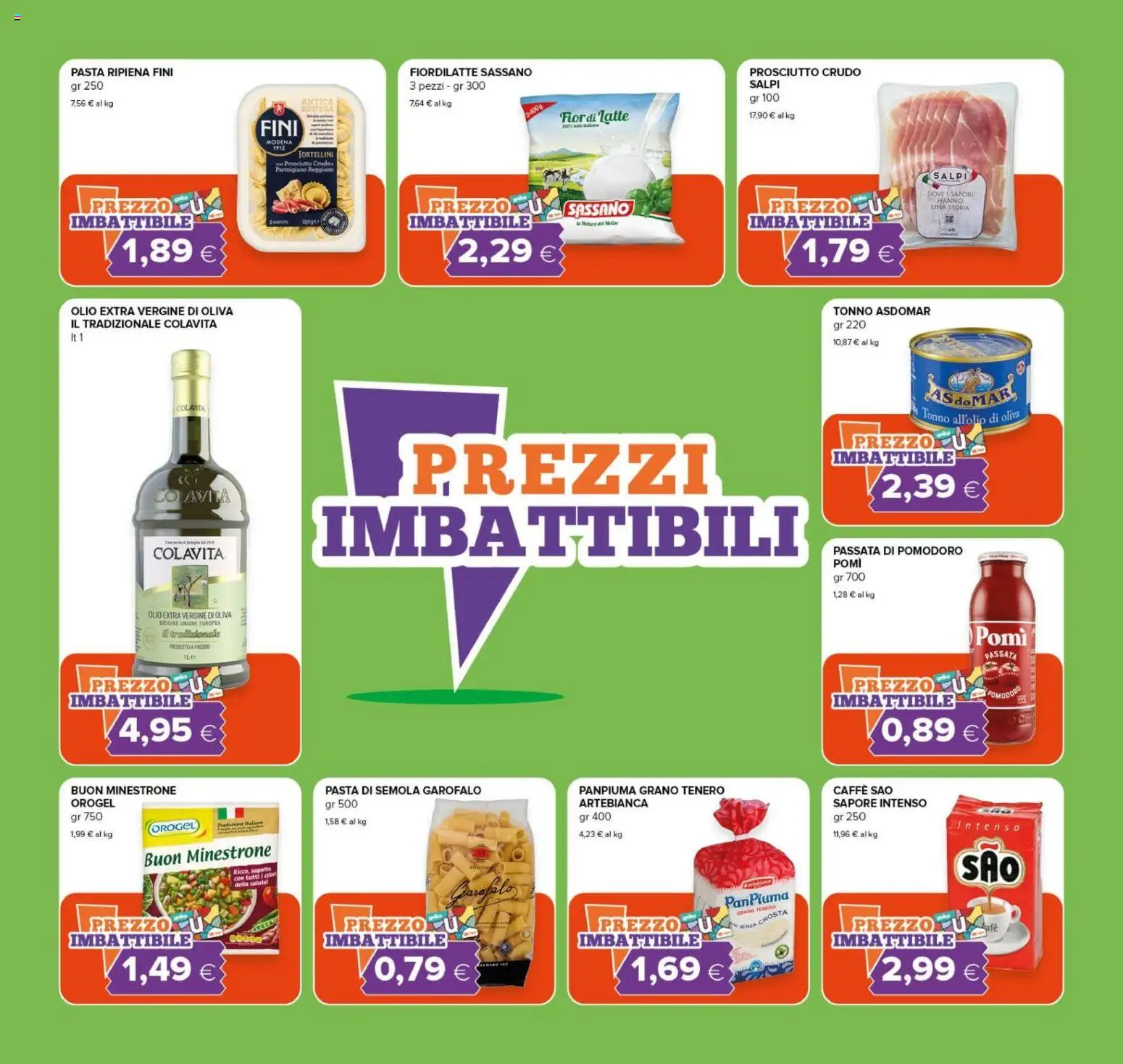 Volantino Tigre del 22/10/2026 | Pagina: 2 | Prodotti: Minestrone, Pomodoro, Olio, Parmigiano reggiano