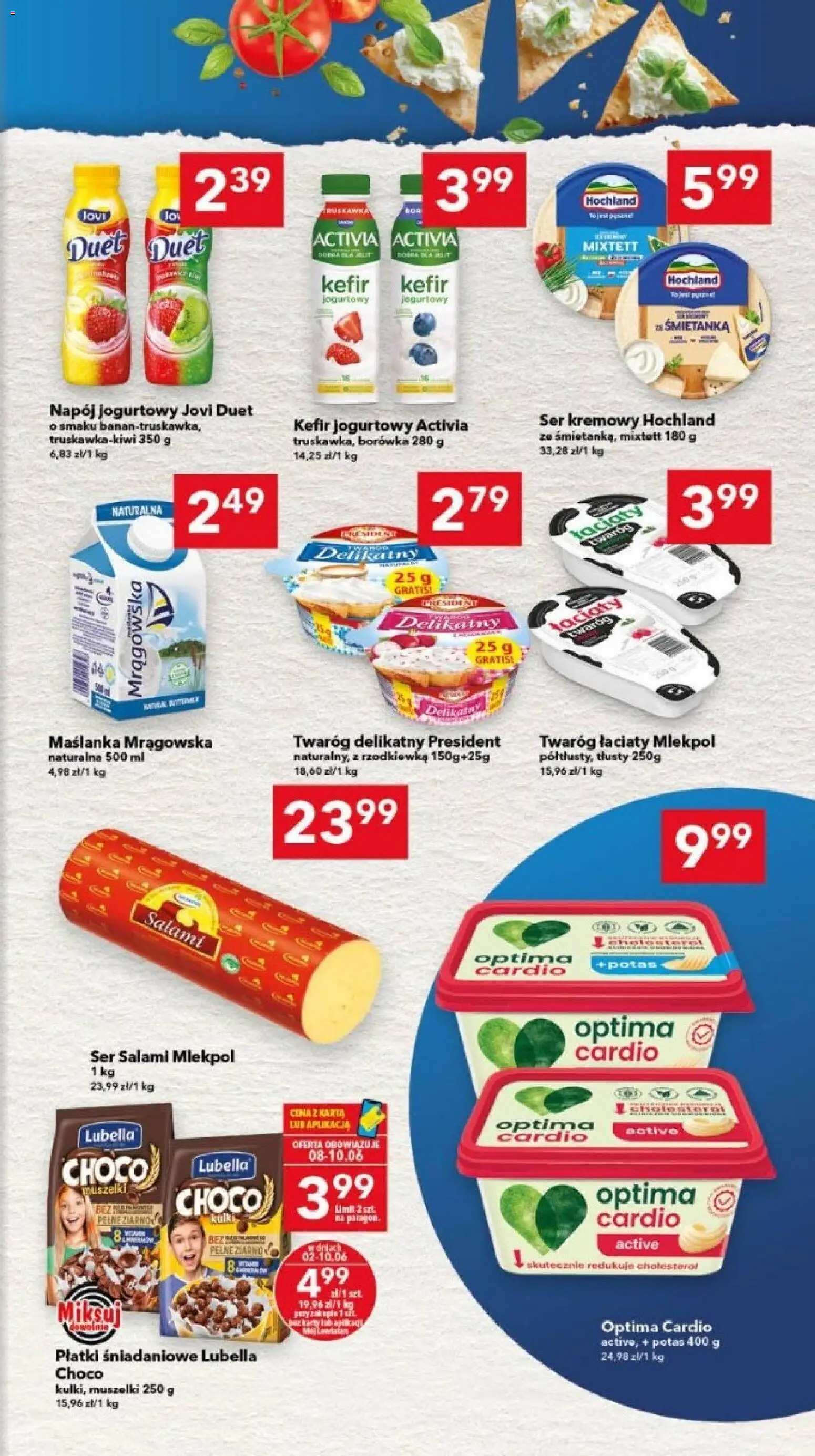 Lewiatan gazetka - Legnica od 02.06.2026 | Strona: 5 | Produkty: Optima cardio, Płatki śniadaniowe, Płatki, Twaróg