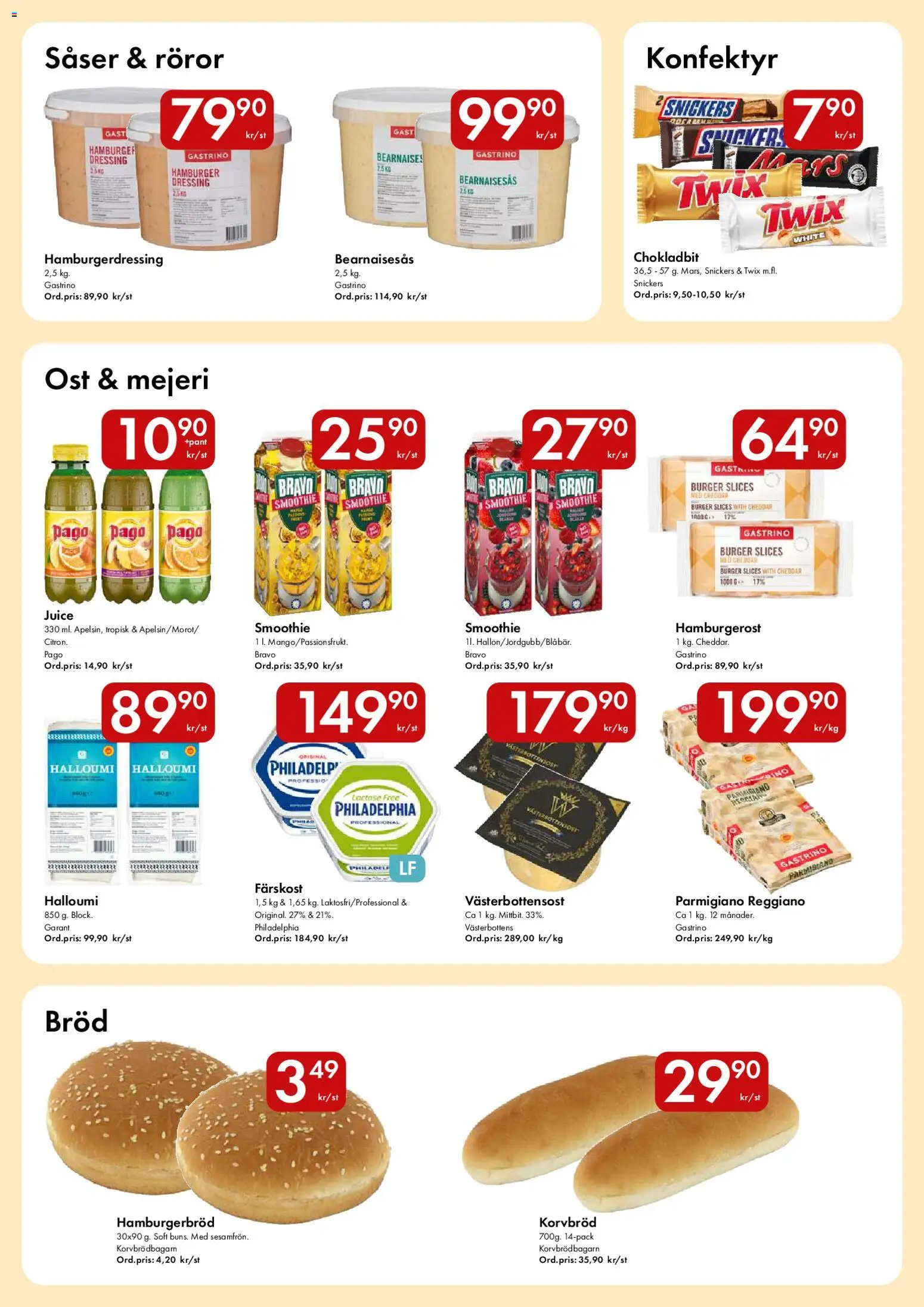 Snabbgross reklamblad aktuell från 10/08/2026 | Sida: 7 | Produkter: Cheddar, Korvbröd, Juice, Bearnaisesås