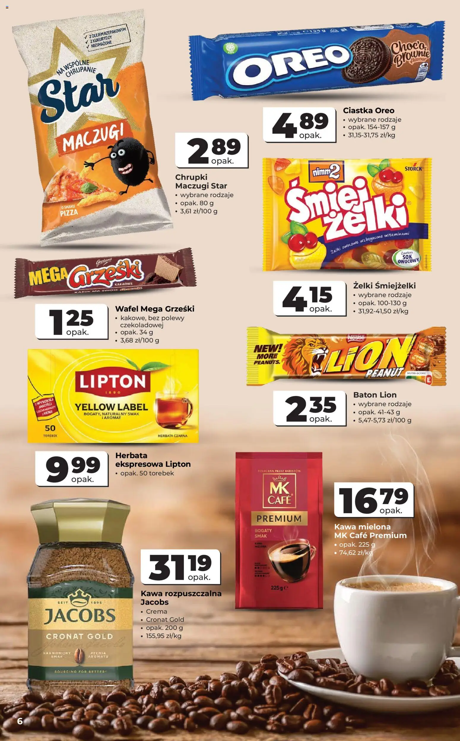 Odido gazetka od 08.07.2026 | Strona: 6 | Produkty: Chrupki, Ciastka Oreo, Żelki, Brownie