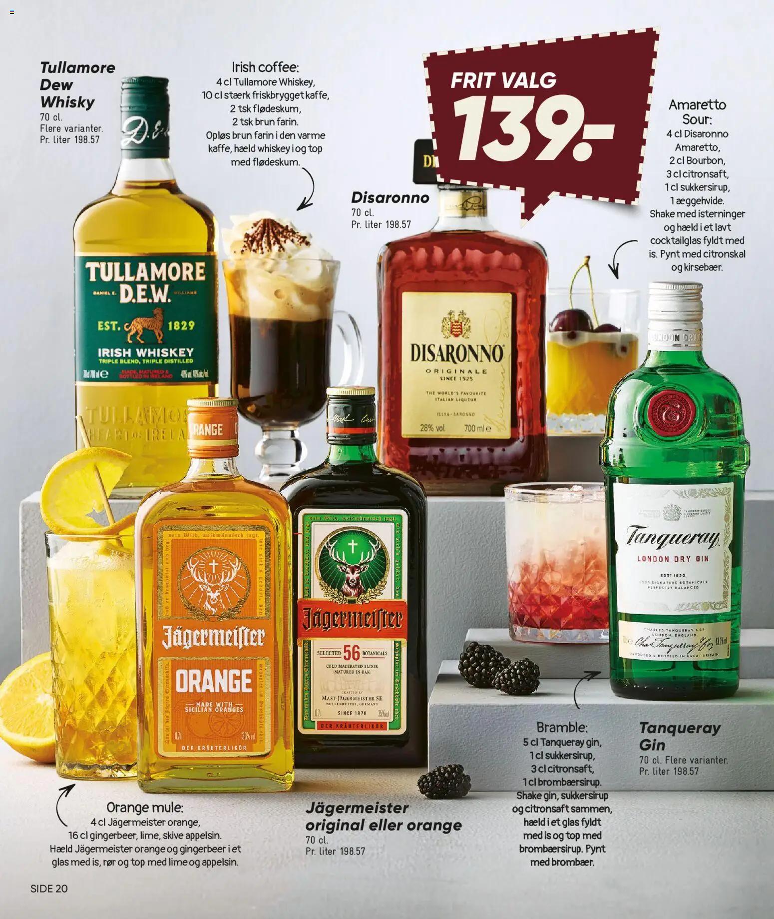 Bilka tilbudsavis – gyldig fra 30/10/2026 | Side: 20 | Produkter: Gin, Brun farin, Whisky, Is