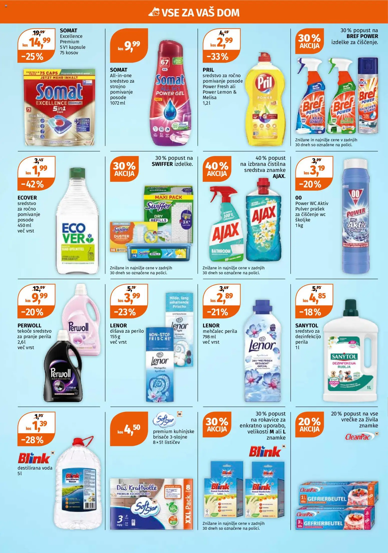Novi Müller katalog ponudbe – veljaven od 28.09.2026 | Stran: 10 | Izdelki: Prašek, Mehčalec, Disava, Voda