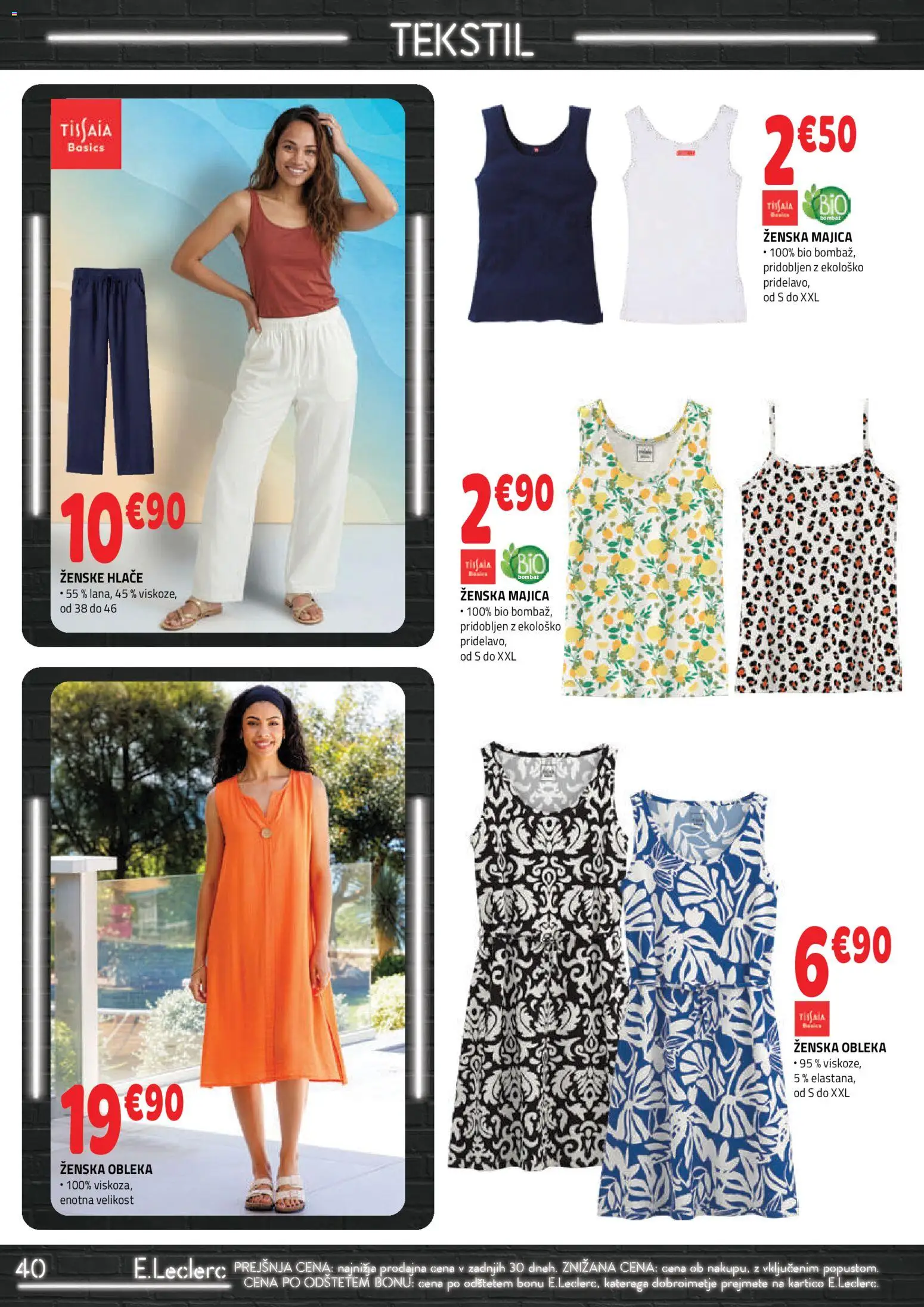 Novi E.leclerc katalog ponudbe – veljaven od 05.08.2026 | Stran: 2 | Izdelki: Majica, Hlace, Obleka