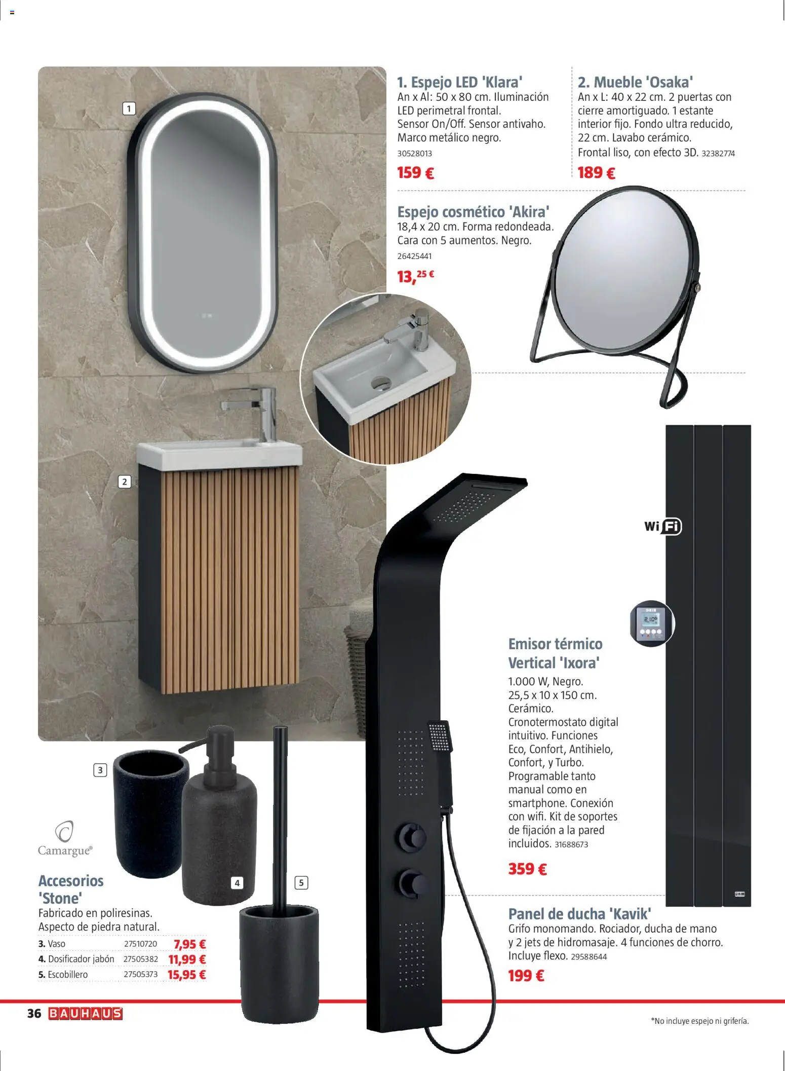 Bauhaus folleto Renueva │ válido desde el 02.03.2026 | Página: 36 | Productos: Marco, Estante, Ducha, Espejo