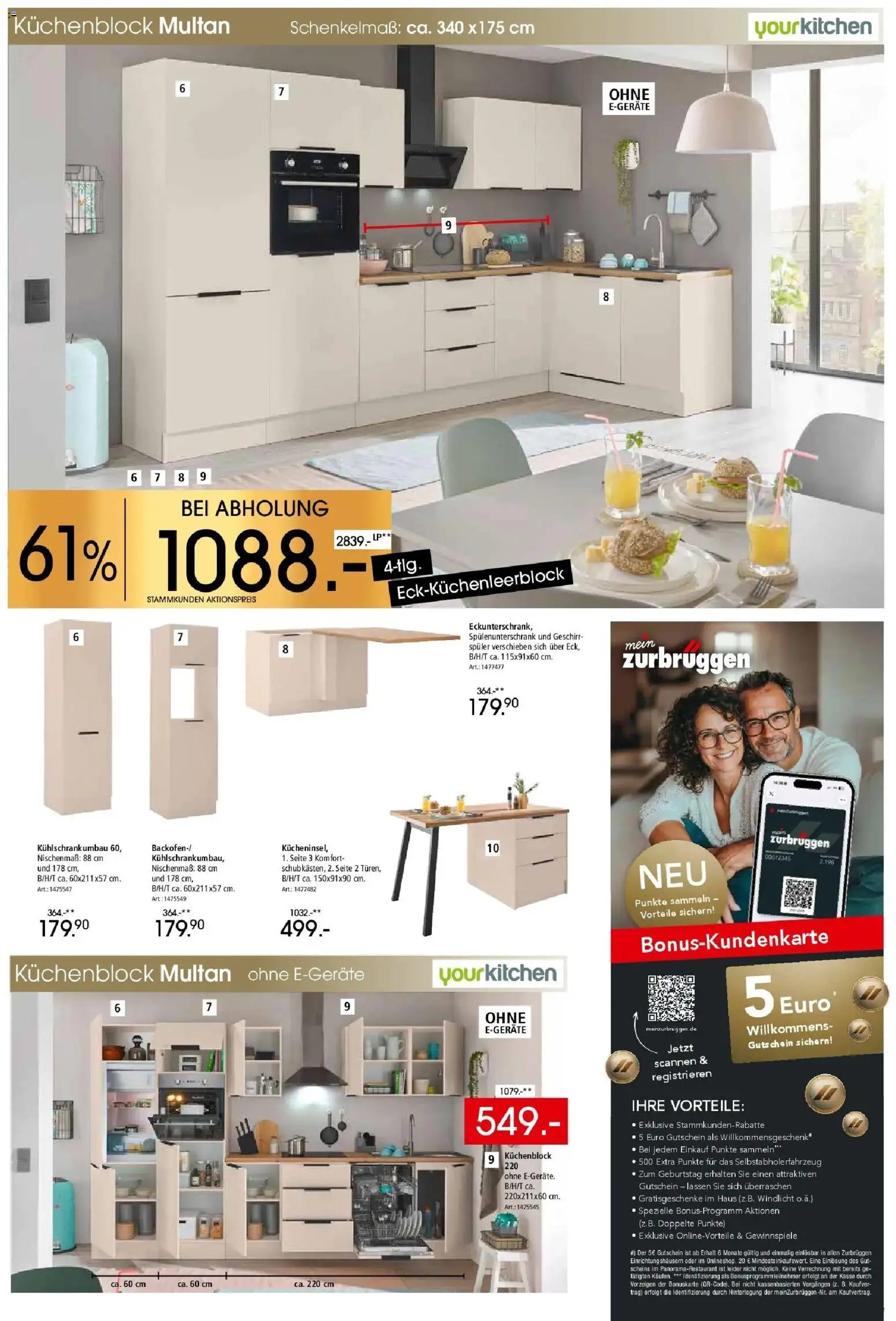 Zurbrüggen Küchen für ihr Zuhause Unna – gültig ab 25.07.2026 | Seite: 15 | Produkte: Küchenblock