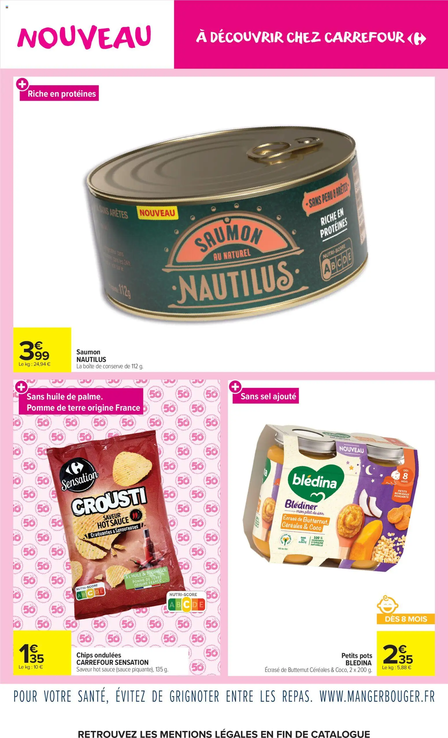 {H1} | Page: 6 | Produits: Ingrédients, Pomme de terre, Sel, Saumon