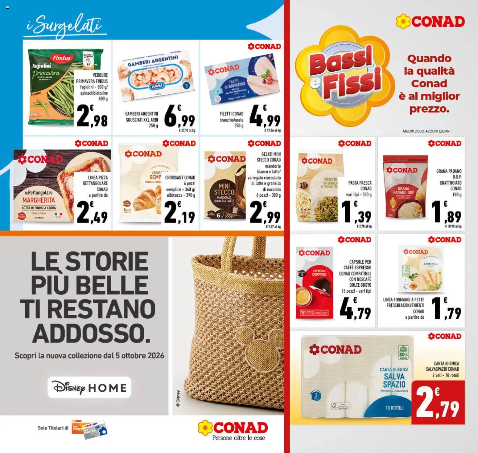 Volantino Conad del 23/09/2026 | Pagina: 22 | Prodotti: Latte, Mandorle, Croissant, Emmental
