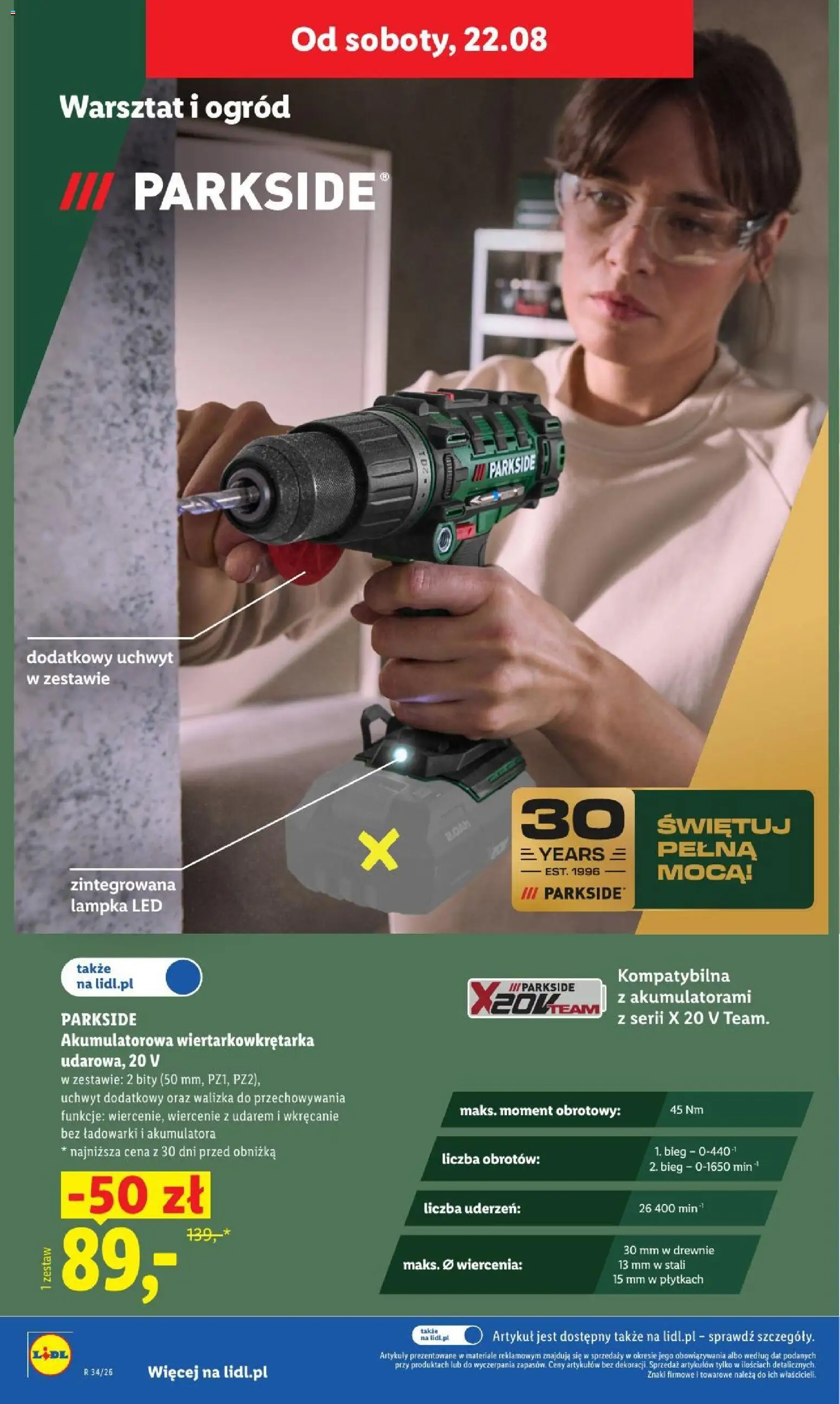 Lidl gazetka od 20.08.2026 | Strona: 40 | Produkty: Walizka, Lampka led