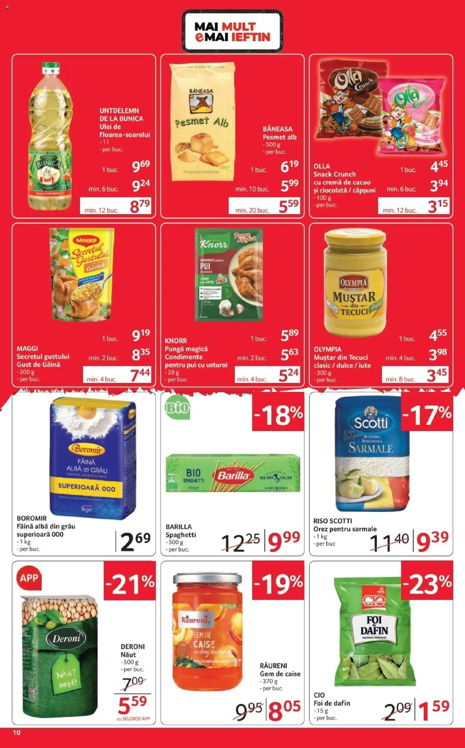 Noul catalog Selgros – valabil de la 16.10.2026 | Pagină: 10 | Produse: Pungă, Ciocolată, Făină, Cacao