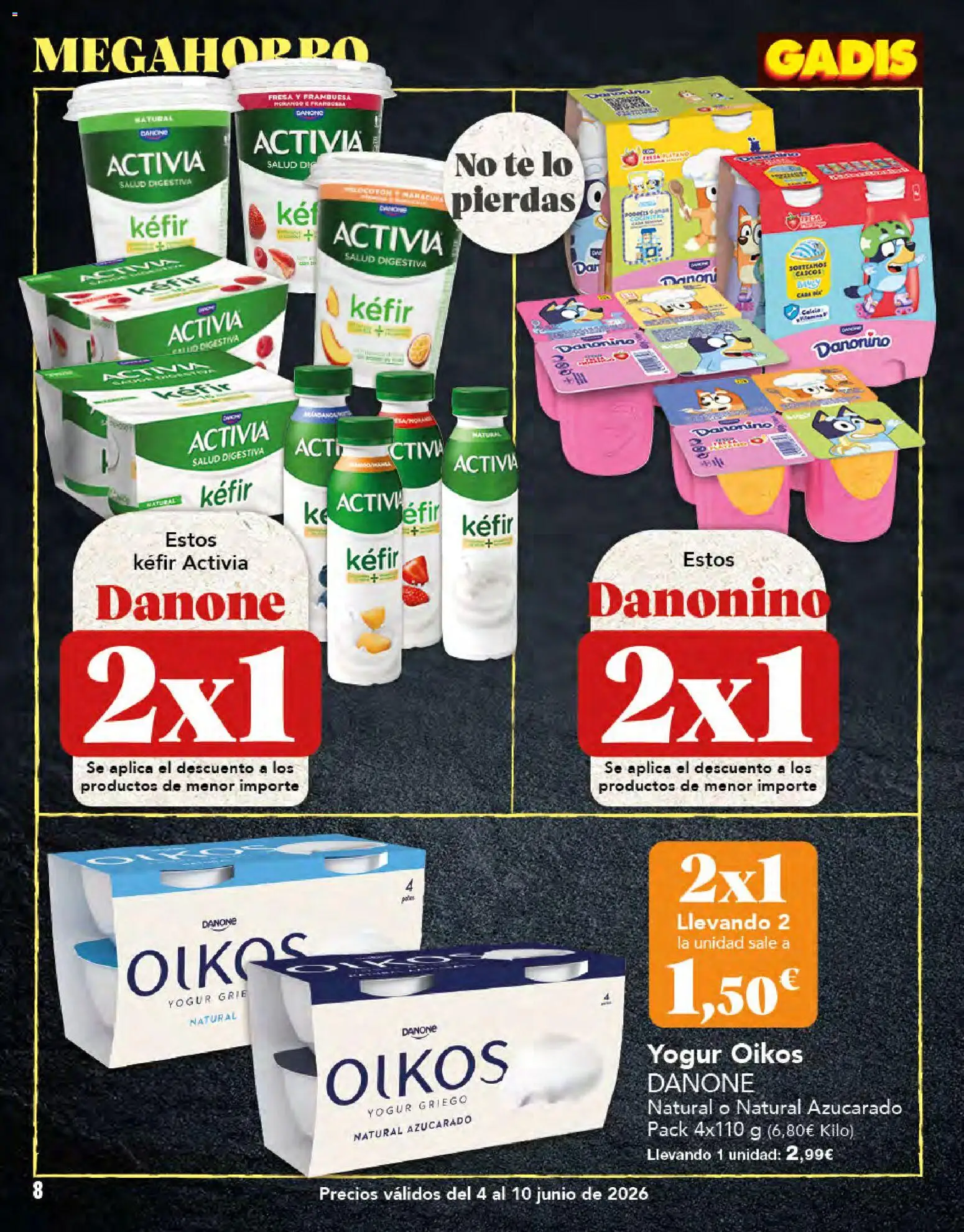 Gadis folleto │ válido desde el 04.06.2026 | Página: 8 | Productos: Yogur, Μαγειρική εστία, Té