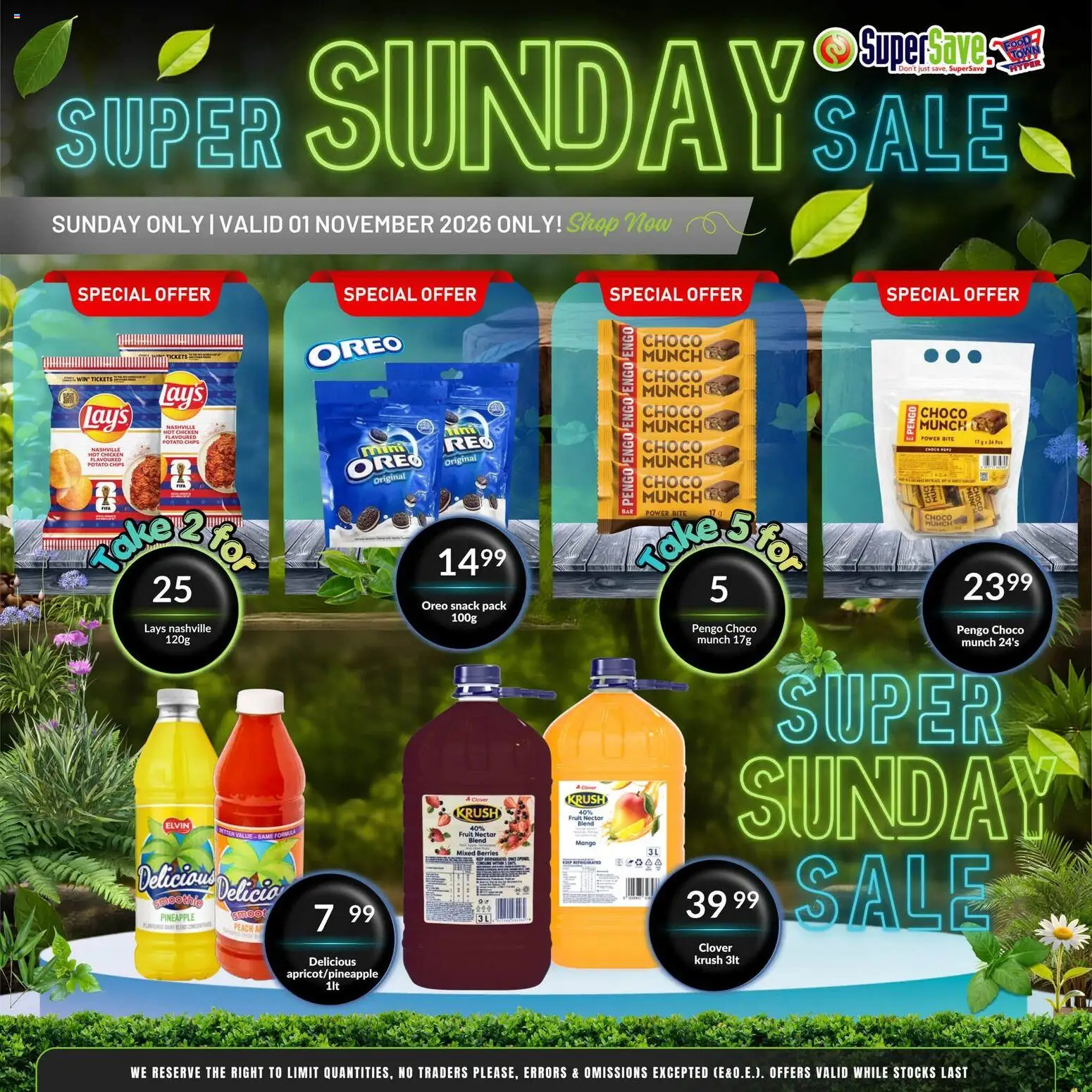 New Super Save catalogue – valid from 01/11/2026 | Page: 6 | Products: Oreo, Chicken, Chips, Peach