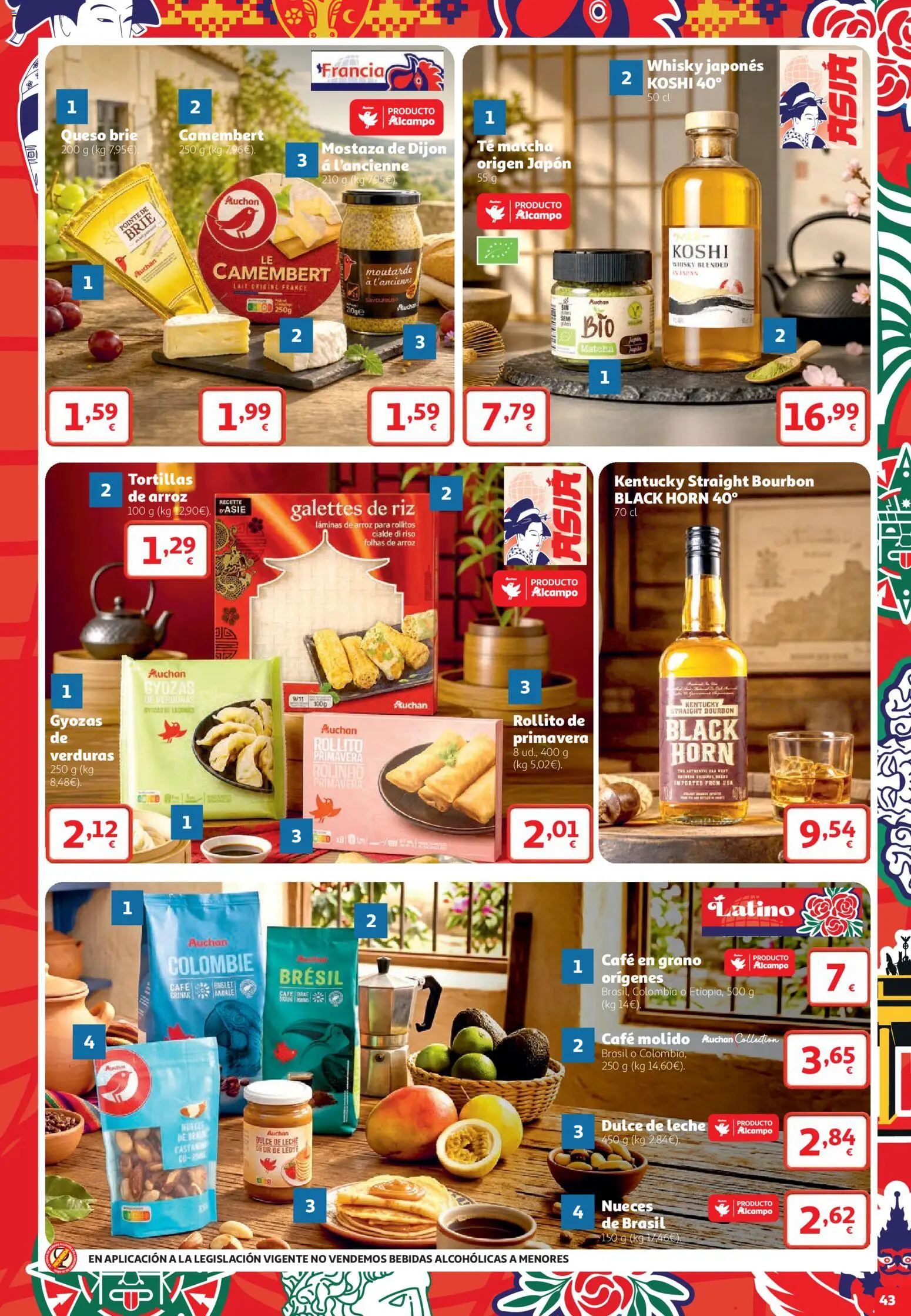 Alcampo HG Nacional │ válido desde el 22/10/2026 | Página: 43 | Productos: Verduras, Tortillas, Queso, Whisky