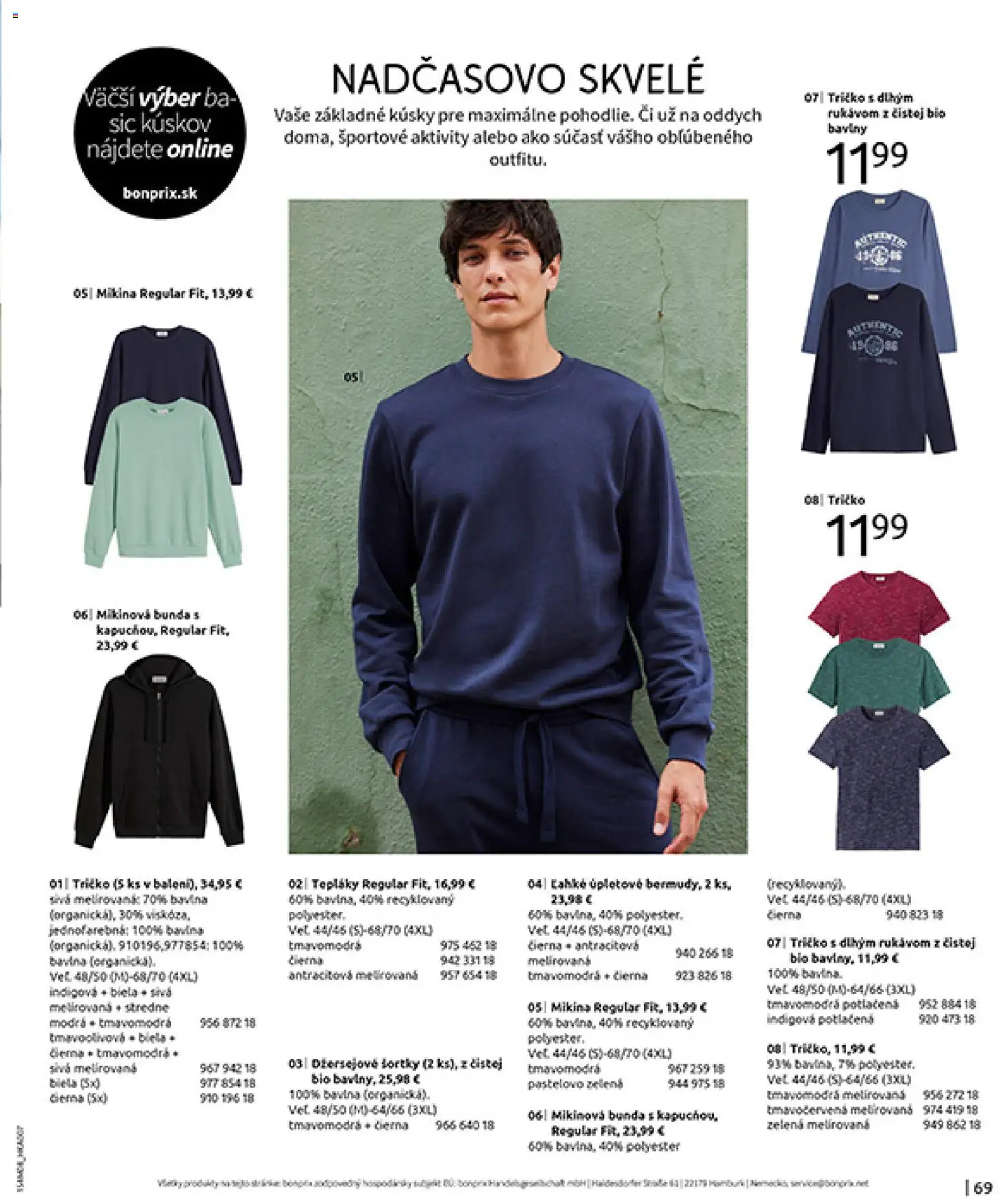 Nové Bonprix akcie – leták je platný od 10.08.2026 | Strana: 71 | Produkty: Tričko, Mikina, Bunda