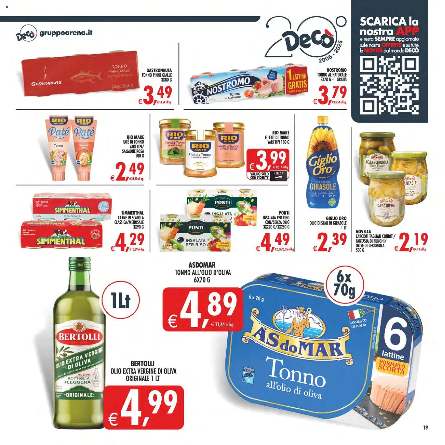 Volantino Decò del 11/08/2026 | Pagina: 22 | Prodotti: Paté, Tonno al naturale, Olio di semi di girasole, Bottiglia