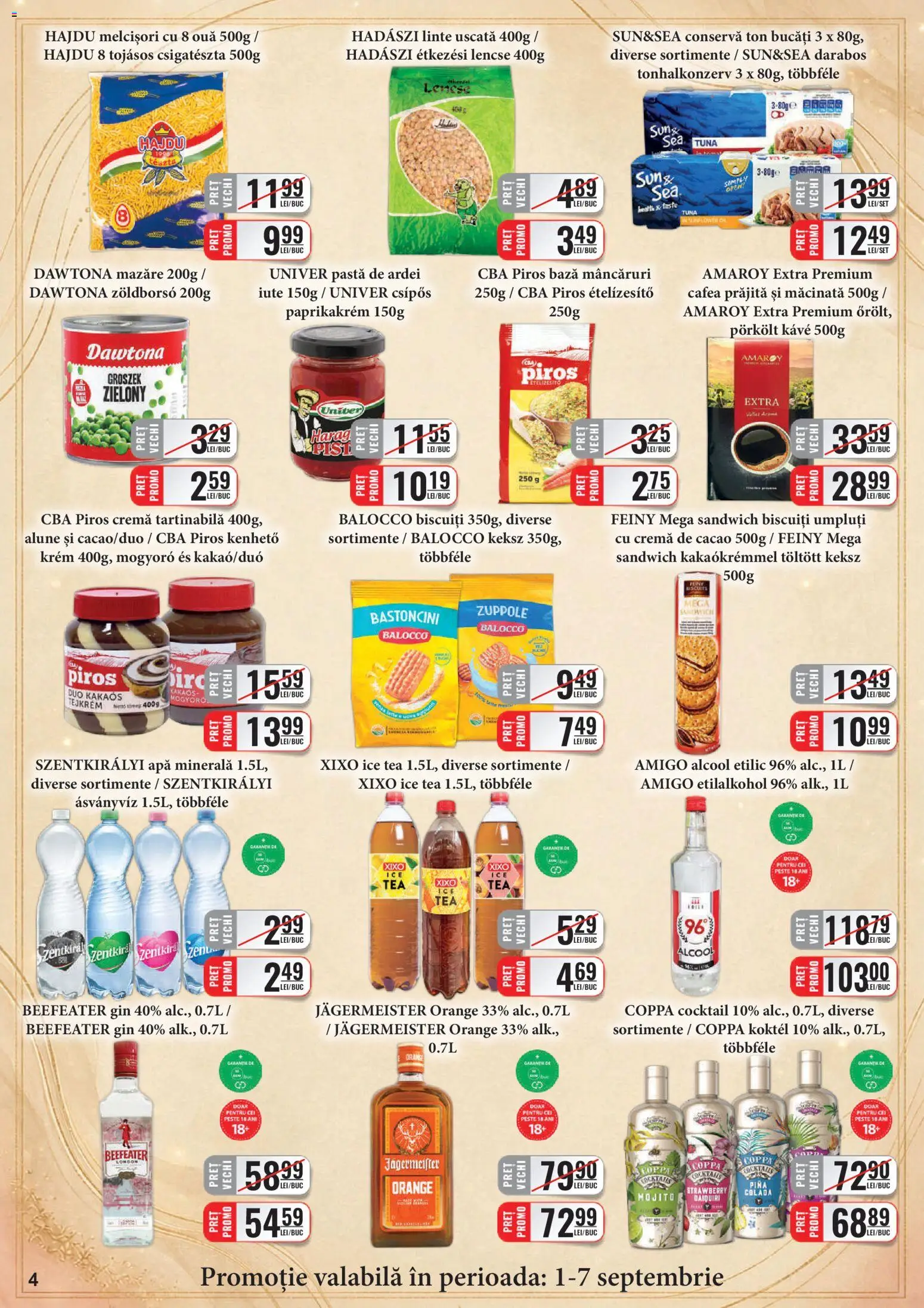 Noul catalog CBA – valabil de la 01.09.2026 | Pagină: 4 | Produse: Mazăre, Ardei, Gin, Cacao
