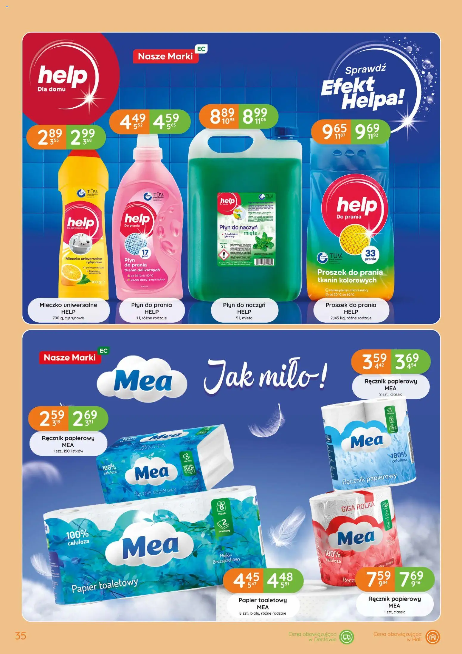 Eurocash gazetka - Katalog Chemiczny od 01.10.2026 | Strona: 35 | Produkty: Proszek, Papier toaletowy, Proszek do prania, Ręcznik papierowy