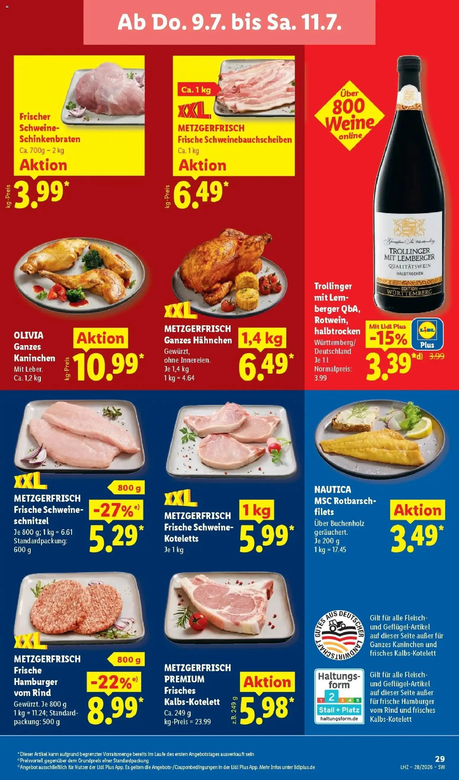 Lidl Prospekt Villingen-schwenningen – gültig ab 06.07.2026 | Seite: 55 | Produkte: Hahnchen, Kaninchen, Schnitzel, Fleisch