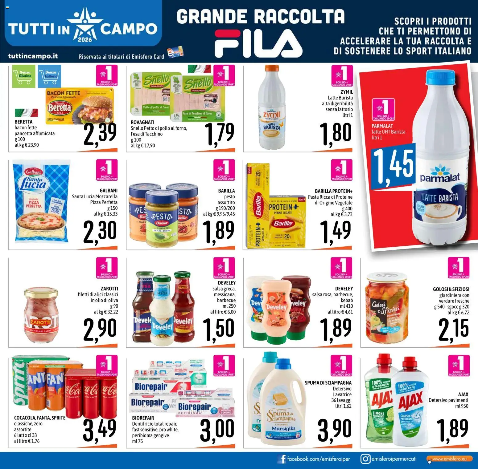 Volantino Emisfero del 10/09/2026 | Pagina: 13 | Prodotti: Senza glutine, Pizza, Barilla, Spaghetti