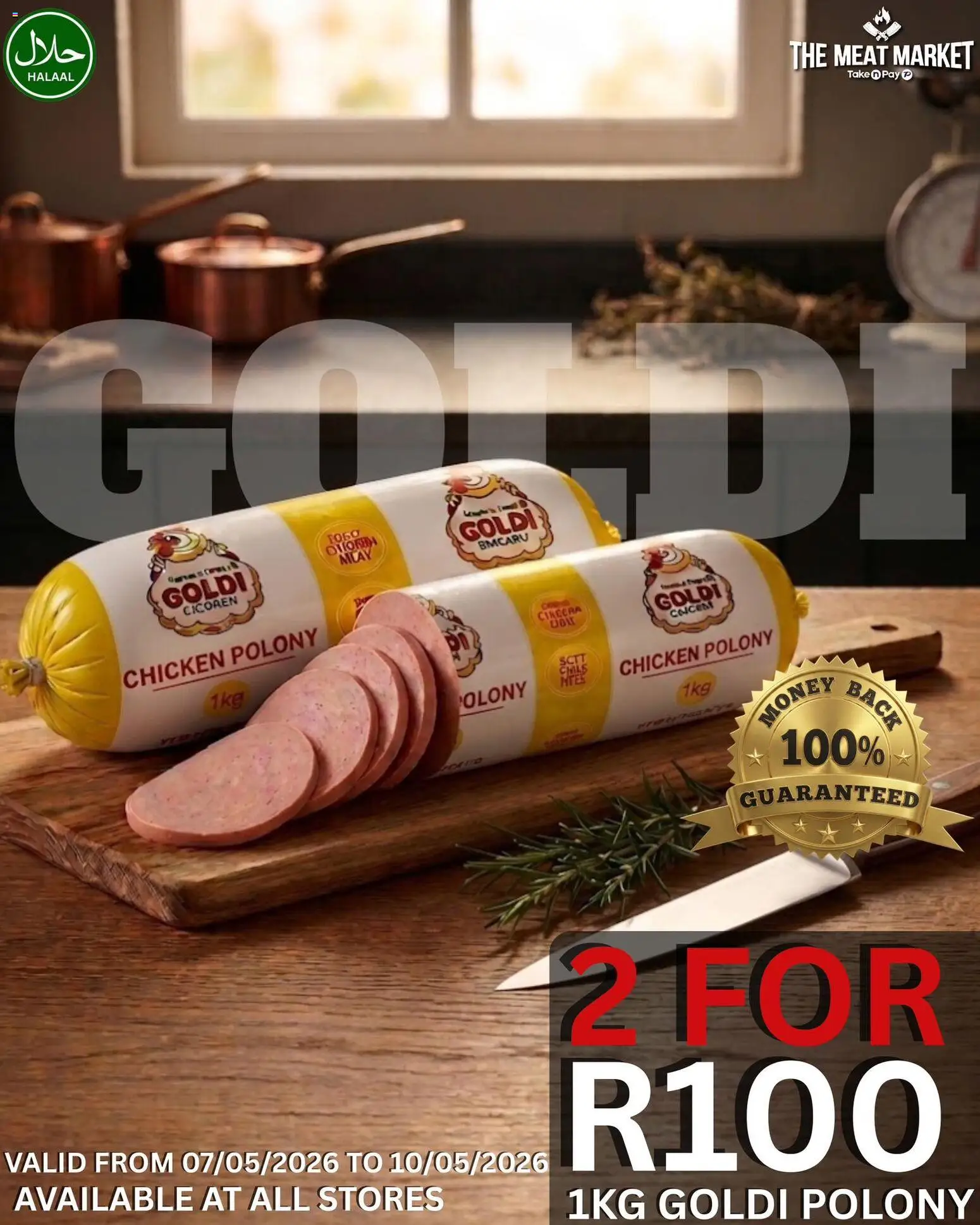 New Take n Pay catalogue – valid from 07.05.2026 | Page: 1 | Products: Polony, Chicken