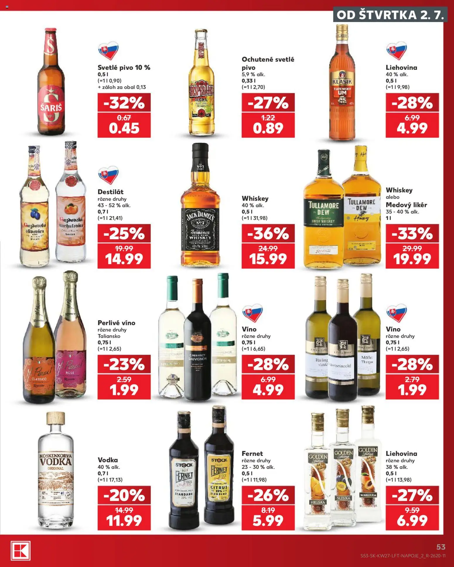 Kaufland SK akciós ujság - amely érvényes a következő dátumtól: 2026.07.02. | Oldal: 53