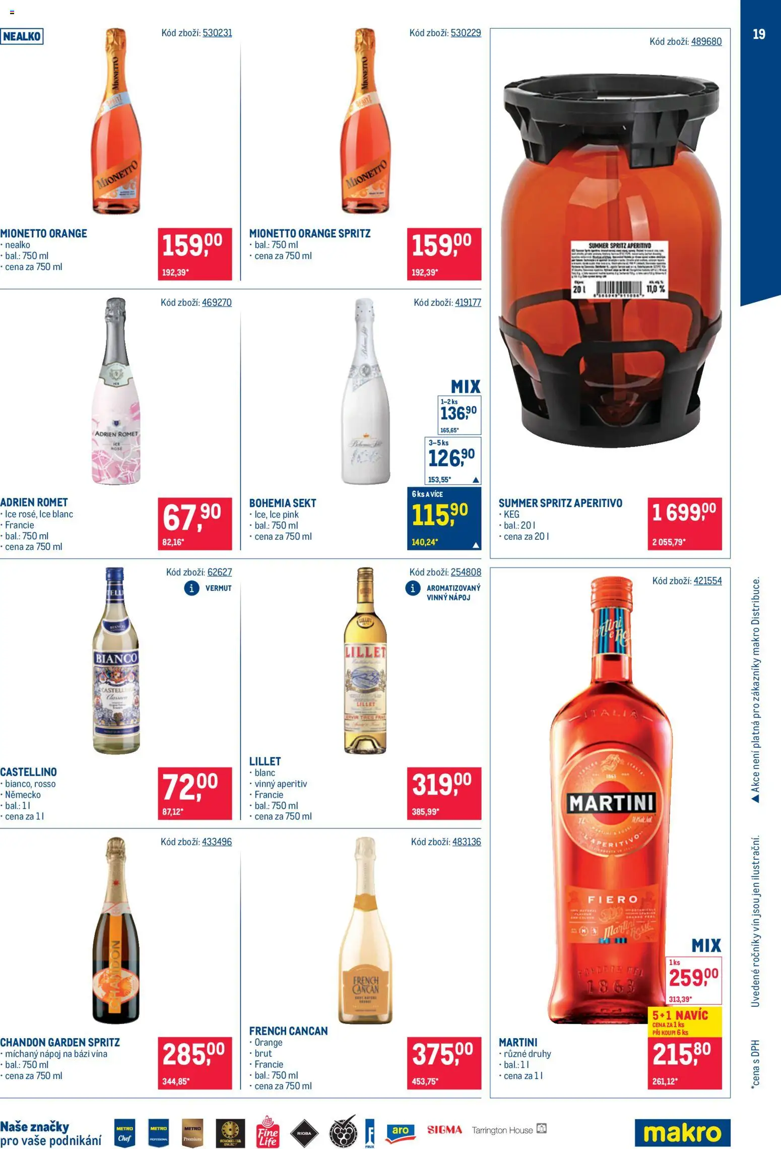 Makro leták - Bar od 07.10.2026 | Strana: 19 | Produkty: Míchaný nápoj, Bohemia sekt, Vermut, Aperitivo