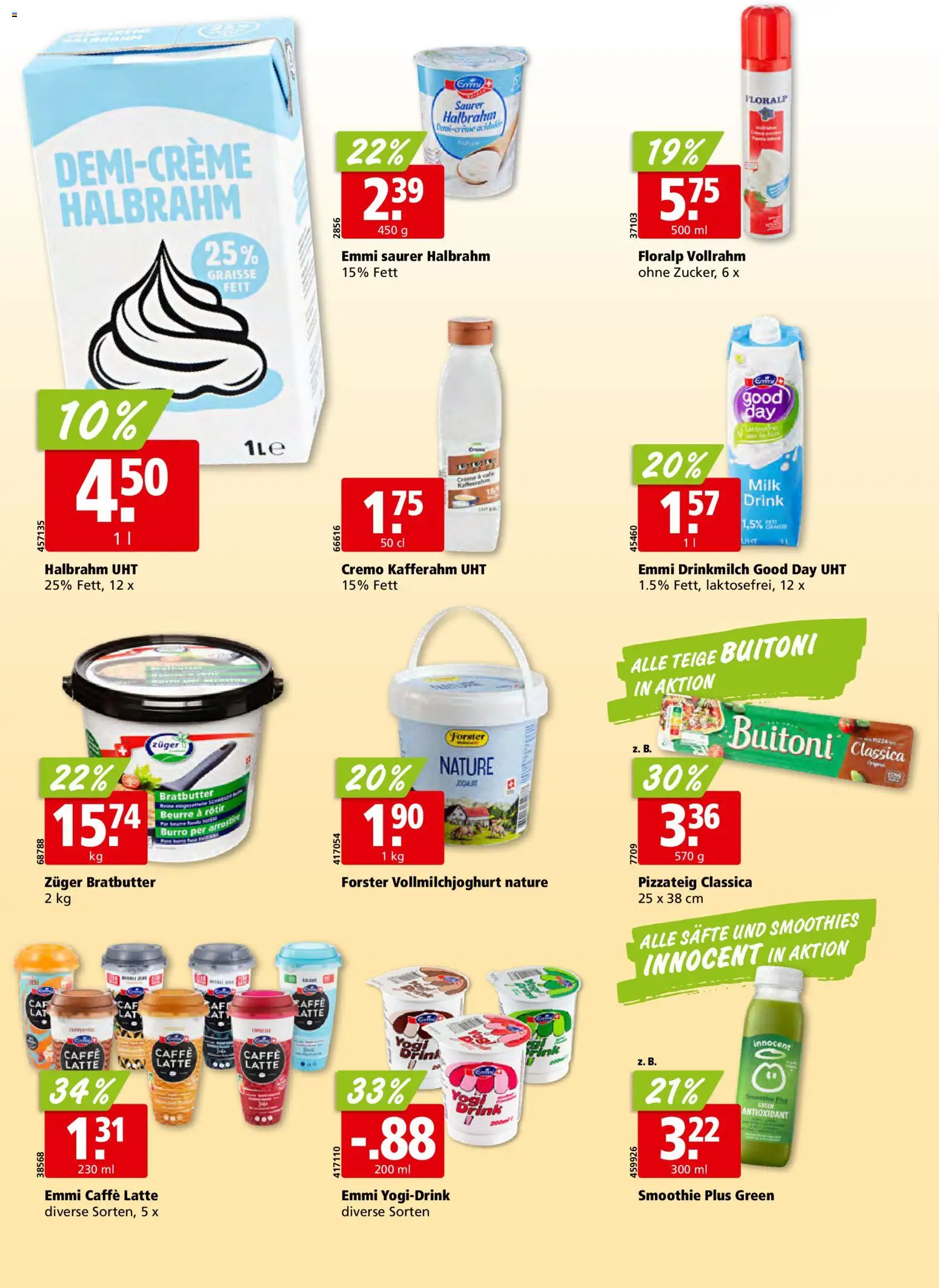 Aligro aktionen Schlieren, Gossau SG, Frauenfeld, Rapperswil-Jona, Sargans, Bern – gültig ab 13.07.2026 | Seite: 14 | Produkte: Joghurt, Saurer Halbrahm, Creme