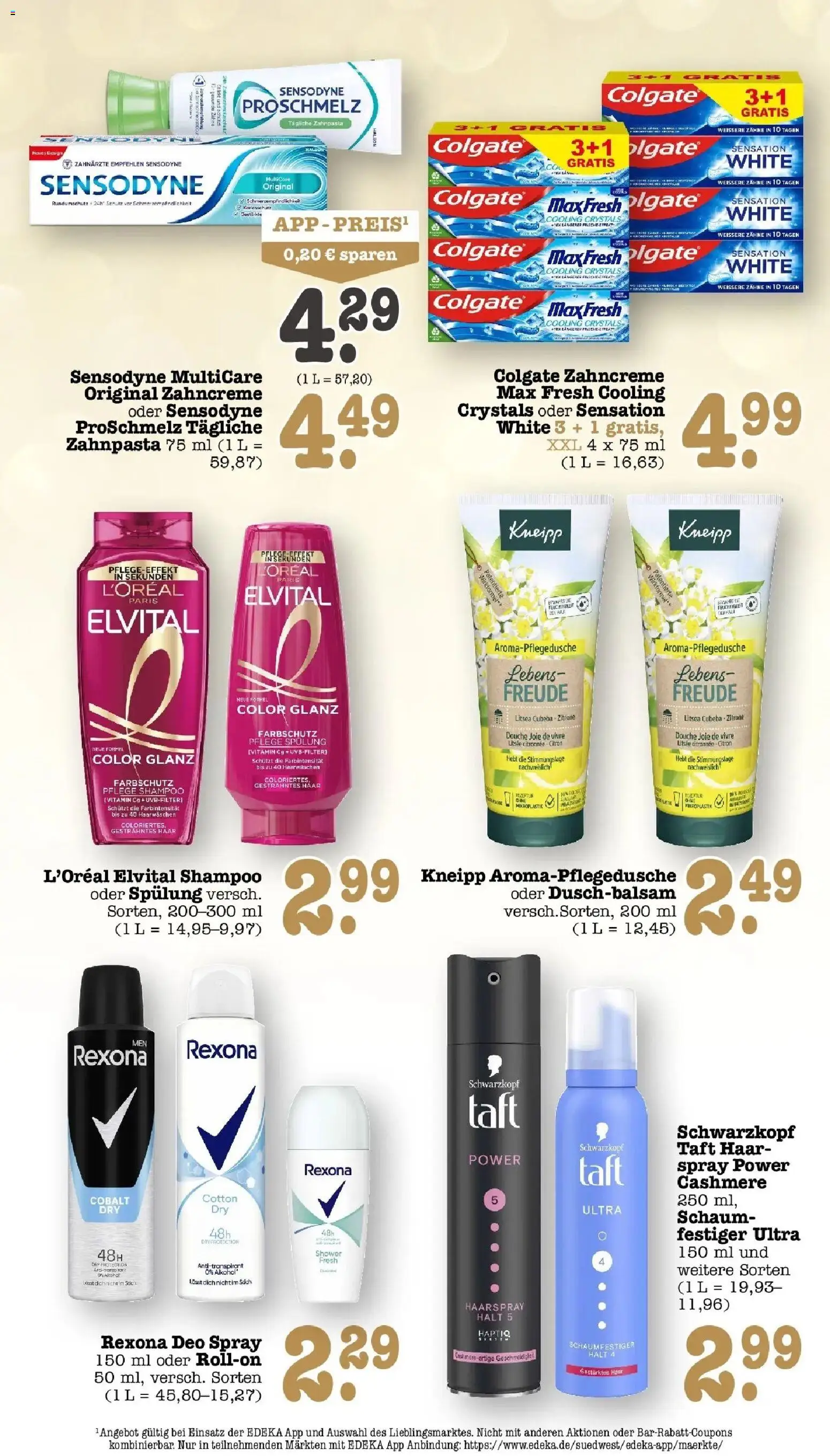 Edeka Prospekt Wörth Am Rhein (ab 21.09.2026) » Angebote Online | Seite: 53 | Produkte: Haarspray, Zahnpasta, Alkohol, Zitrone