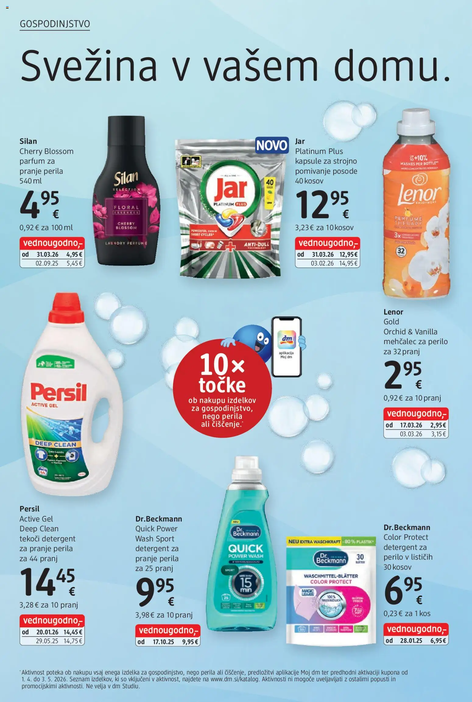 Novi DM Drogerie Markt katalog ponudbe – veljaven od 01.04.2026 | Stran: 26 | Izdelki: Mehčalec, Kos, Parfum, Mehcalec za perilo