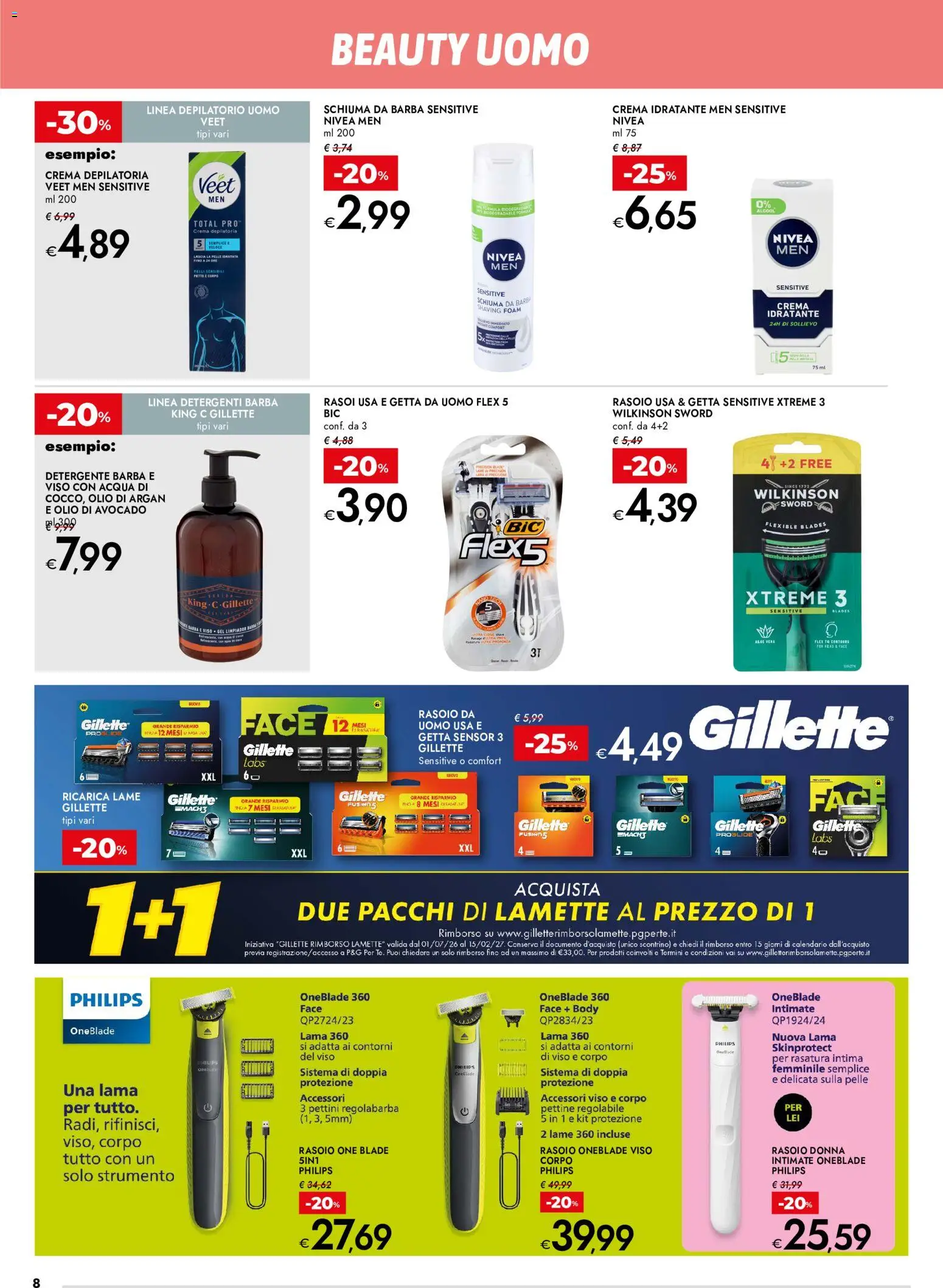 Volantino bennet del 23/07/2026 | Pagina: 8 | Prodotti: Crema depilatoria, Detergente, Avocado, Acqua