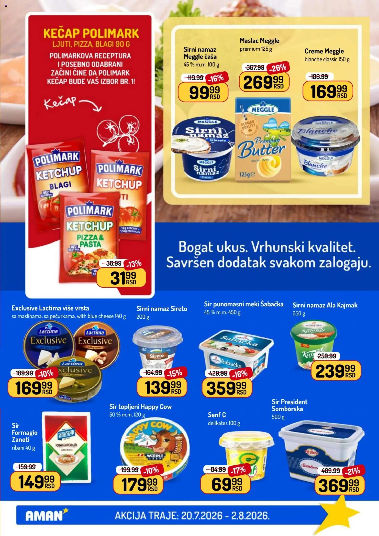 Aman katalog - važi od 20.07.2026 | Strana: 11 | Proizvode: Kečap, Maslac, Senf, Sir