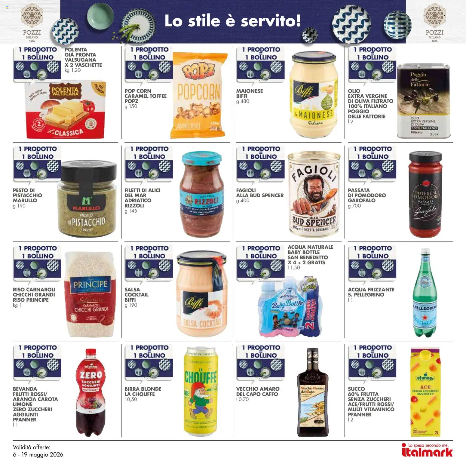 Volantino Italmark del 06.05.2026 | Pagina: 30 | Prodotti: Succo, Acqua, Salsa, Olio extra vergine