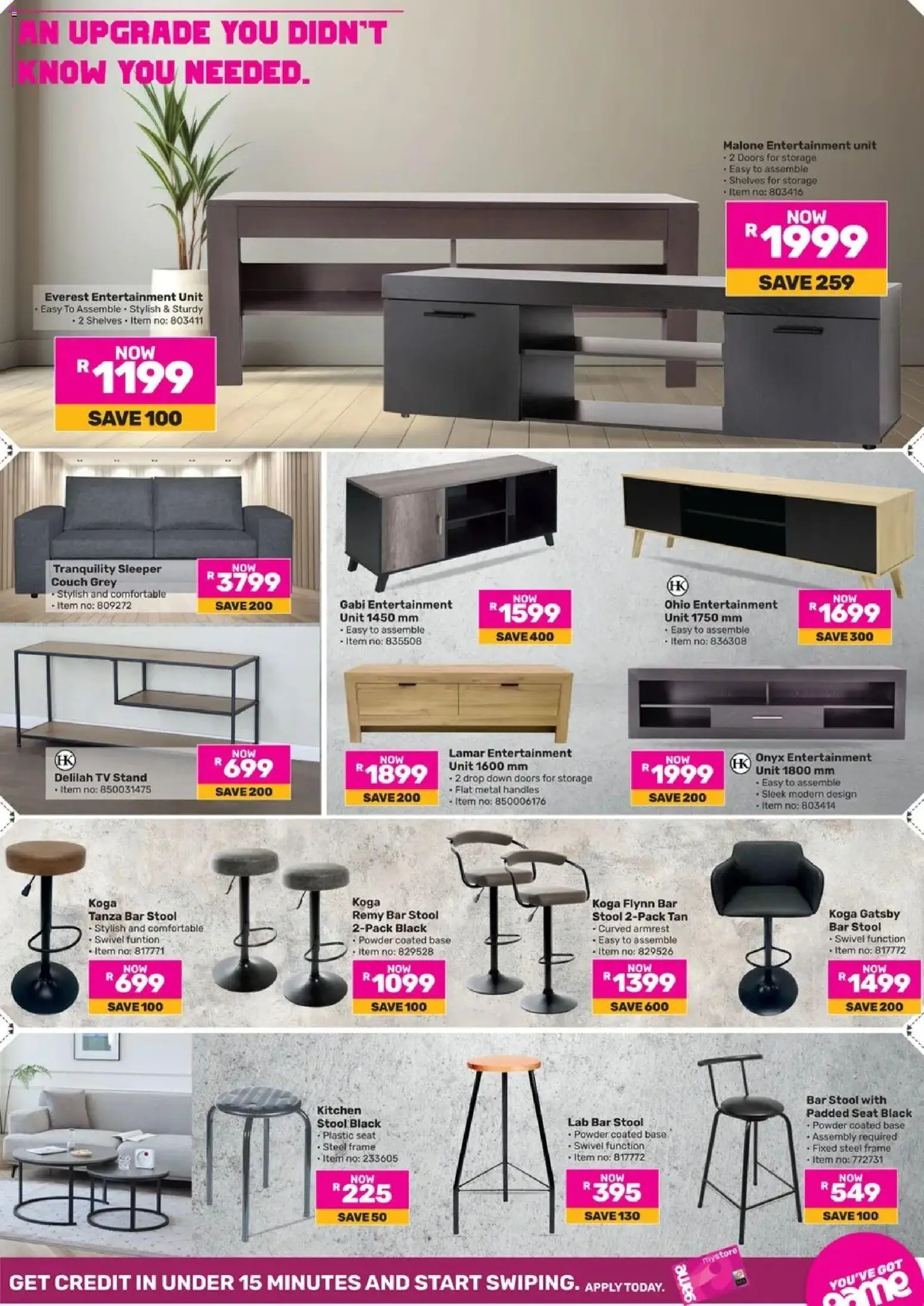 Game - There's Always Rooms For Improvement valid from 02.06.2026 | Page: 3 | Products: Stool, Tv, Couch, Powder