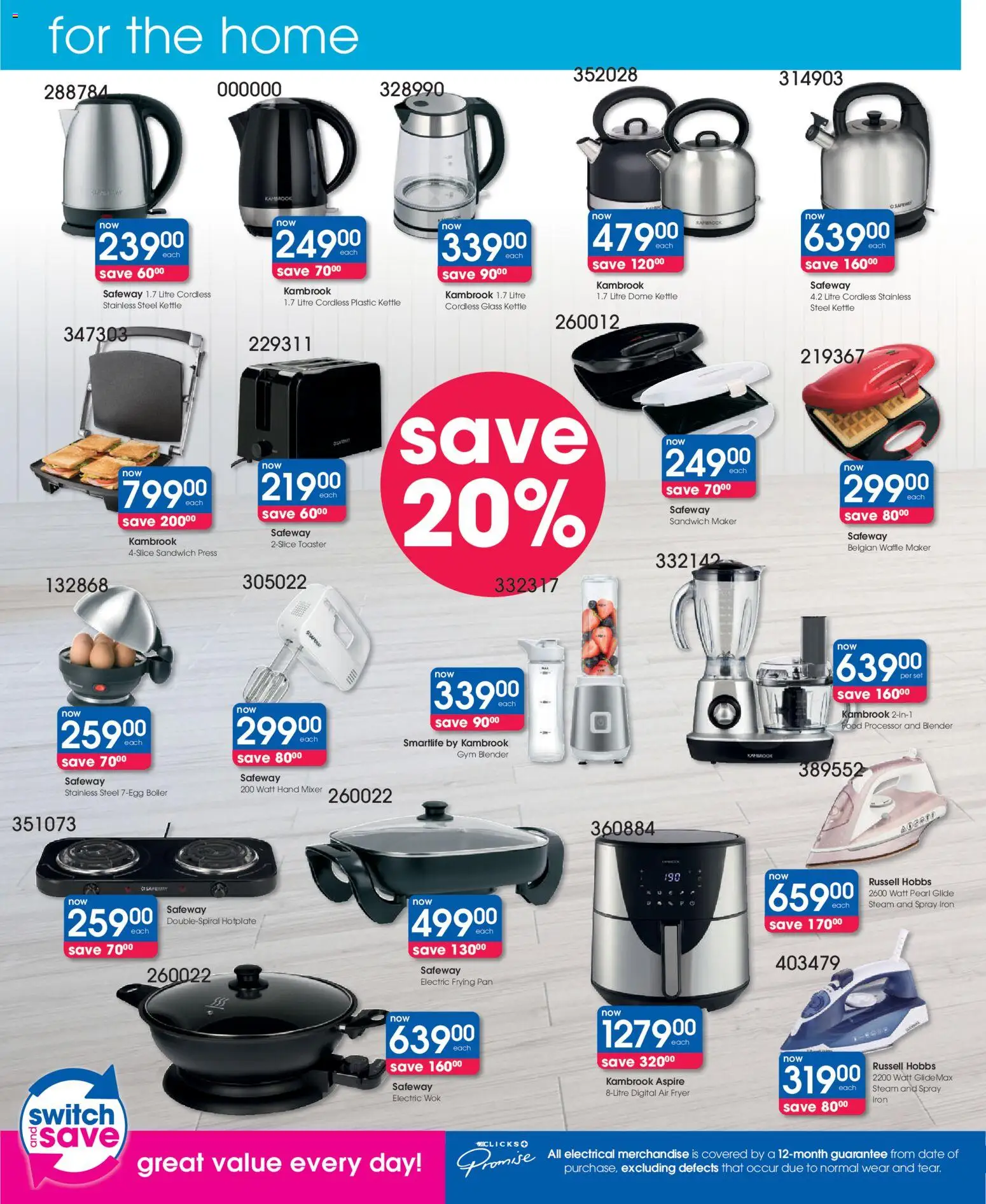 New Clicks catalogue – valid from 09.06.2026 | Page: 40 | Products: Iron, Mixer, Press, Food processor