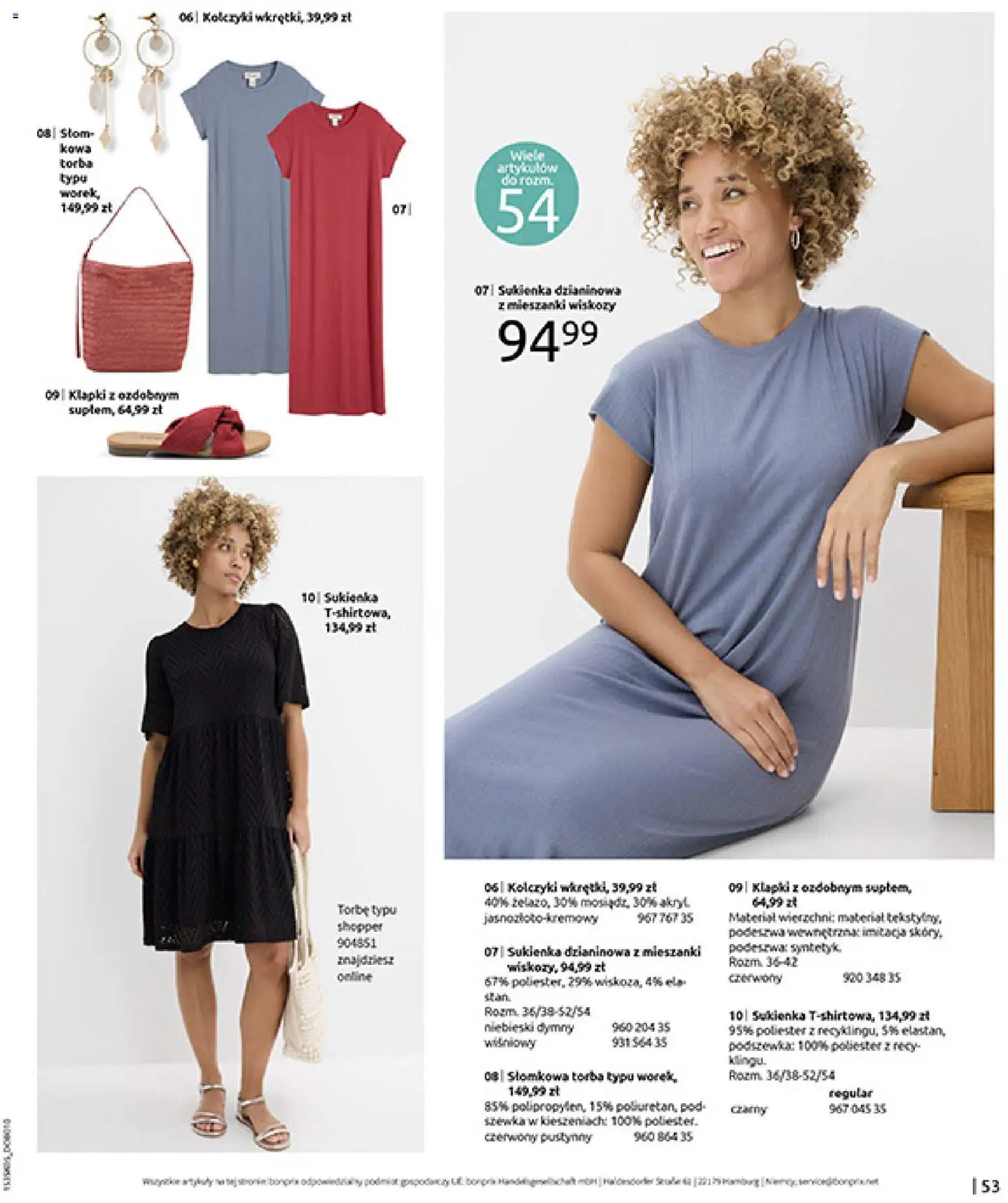 BonPrix Katalog od 18.05.2026 | Strona: 55 | Produkty: Klapki, Sukienka, Torba