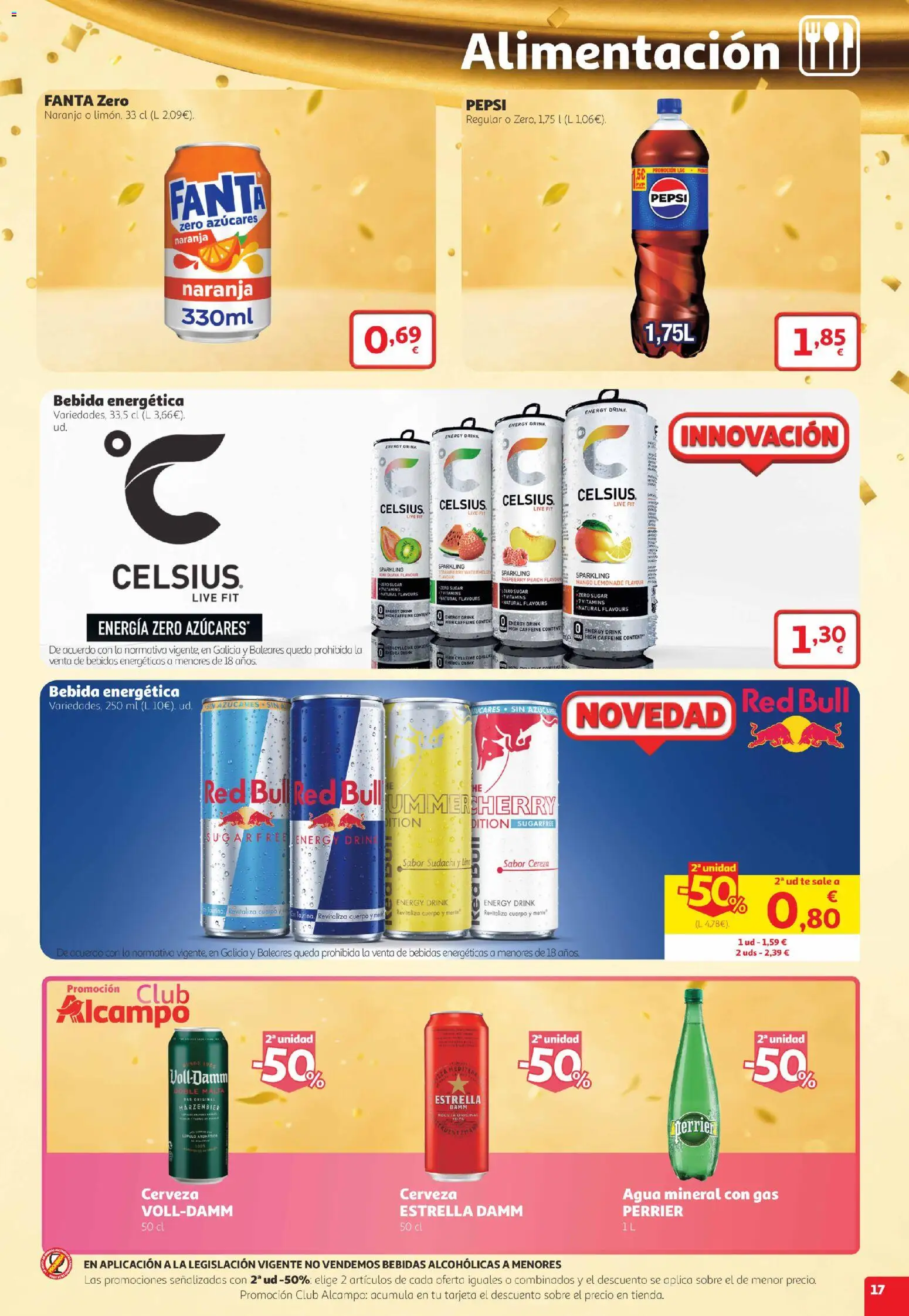 Alcampo folleto Telde │ válido desde el 22/10/2026 | Página: 17 | Productos: Bebida energética, Té, Bebidas, Azúcar