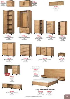 Pogląd oferty "Bodzio Katalog" - ważna od 01.08.2026 | Strona: 63 | Produkty: Plyty, Łóżko, Stolik nocny, Biurko