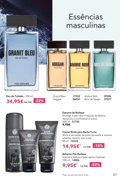 Pré-visualização Yves Rocher Catálogo 7 válido de 12.05.2026 | Página: 57 | Produtos: Aftershave, Eau de toilette, Espuma de barbear, Creme