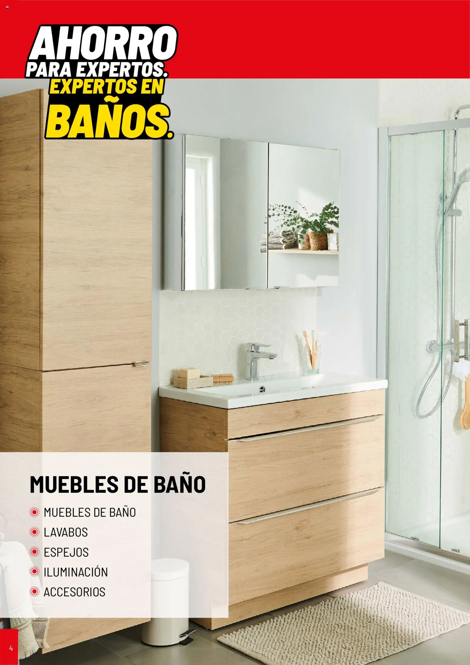 Brico Depôt Baños │ válido desde el 02/03/2026 | Página: 4 | Productos: Muebles, Iluminación, Baño