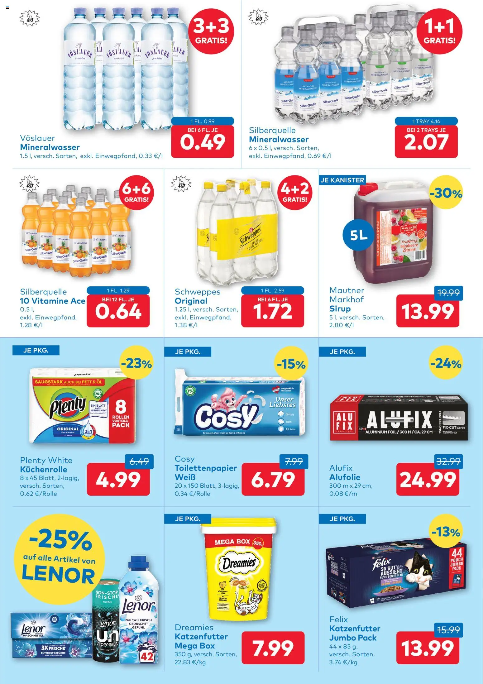 T&G Flugblatt gültig ab 27.08.2026 | Seite: 6 | Produkte: Mineralwasser, Box, Öl, Waschmittel