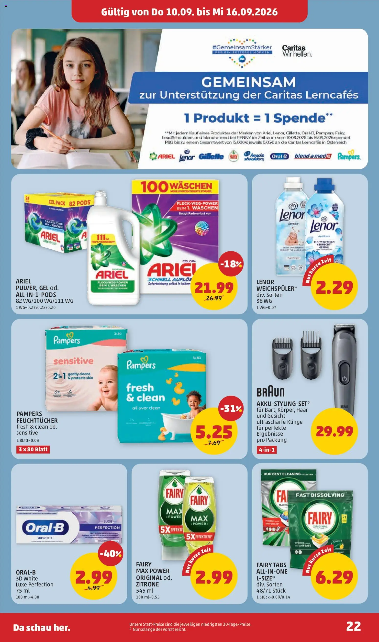 Penny Markt Flugblatt gültig ab 10.09.2026 | Seite: 22 | Produkte: Zitrone, Pampers