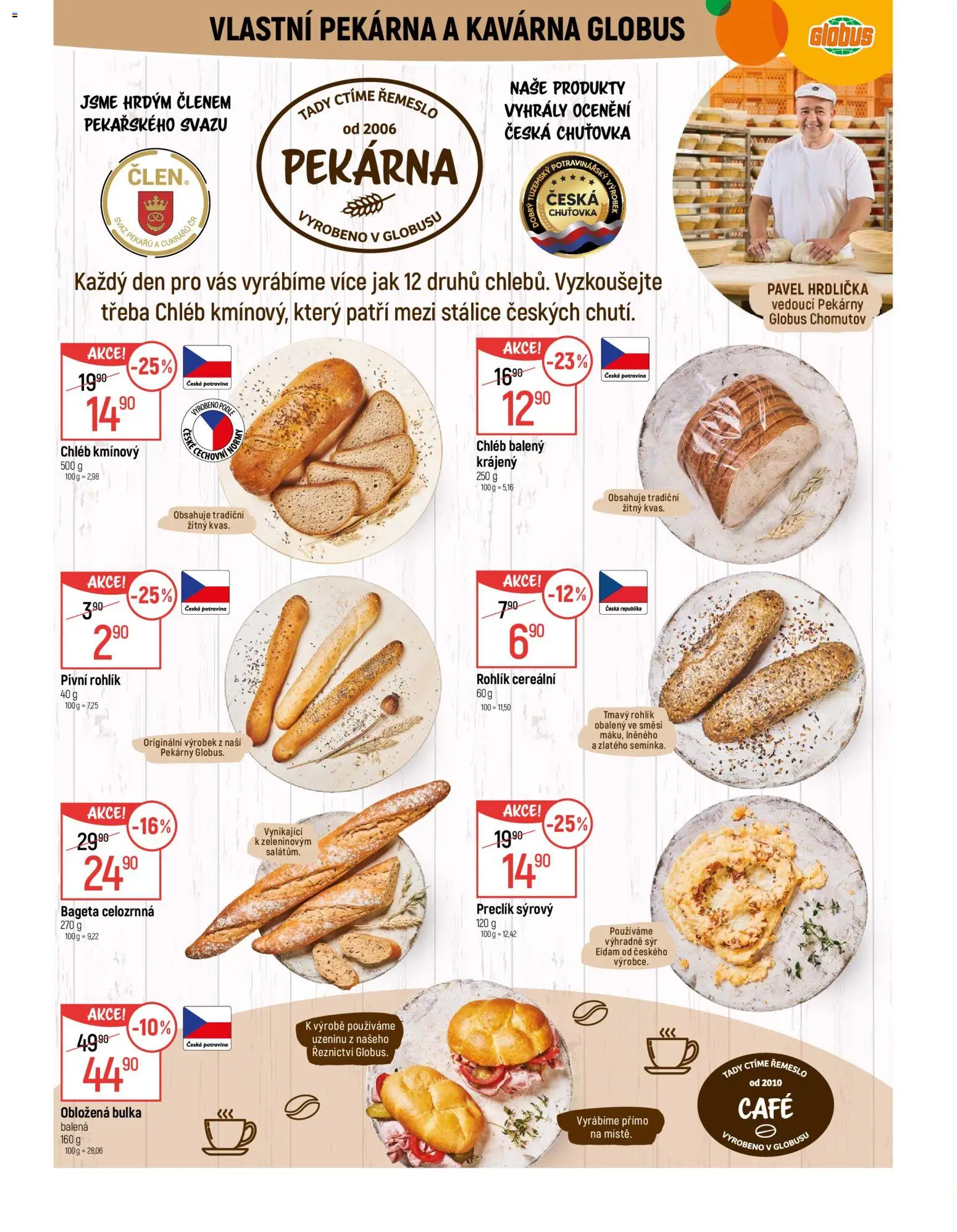 Globus leták - Chomutov od 10.06.2026 | Strana: 4 | Produkty: Globus, Sýr, Rohlík, Pekárna