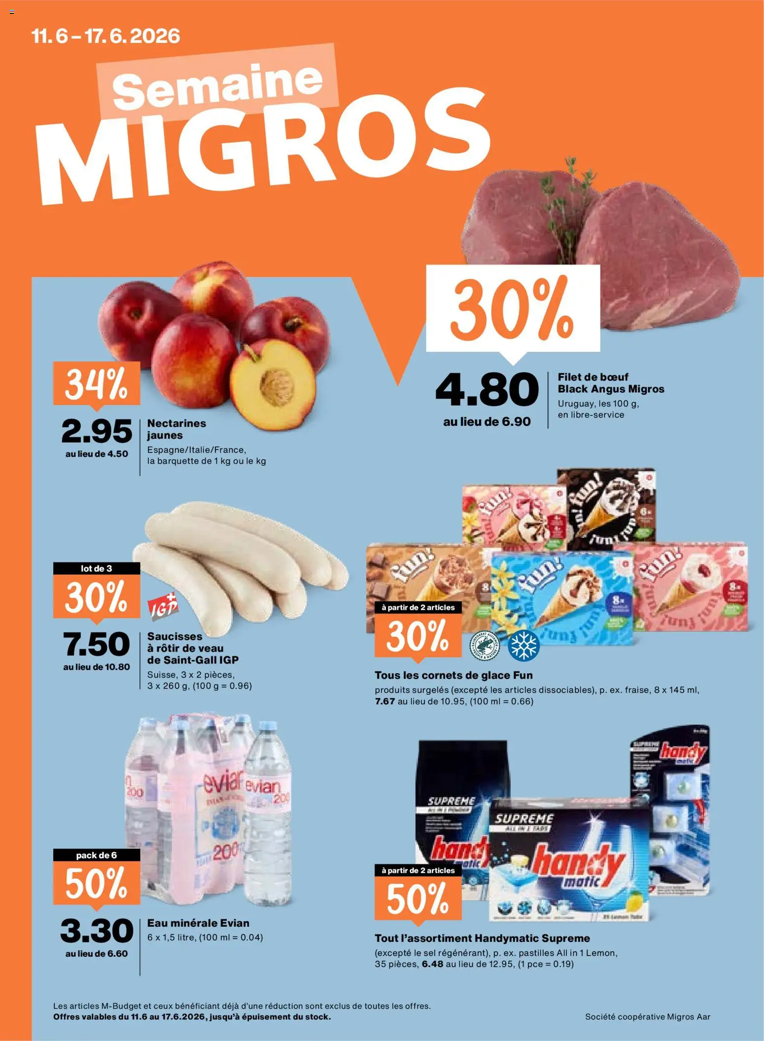Migros aktionen FR – gültig ab 11.06.2026 | Seite: 1 | Produkte: Glace