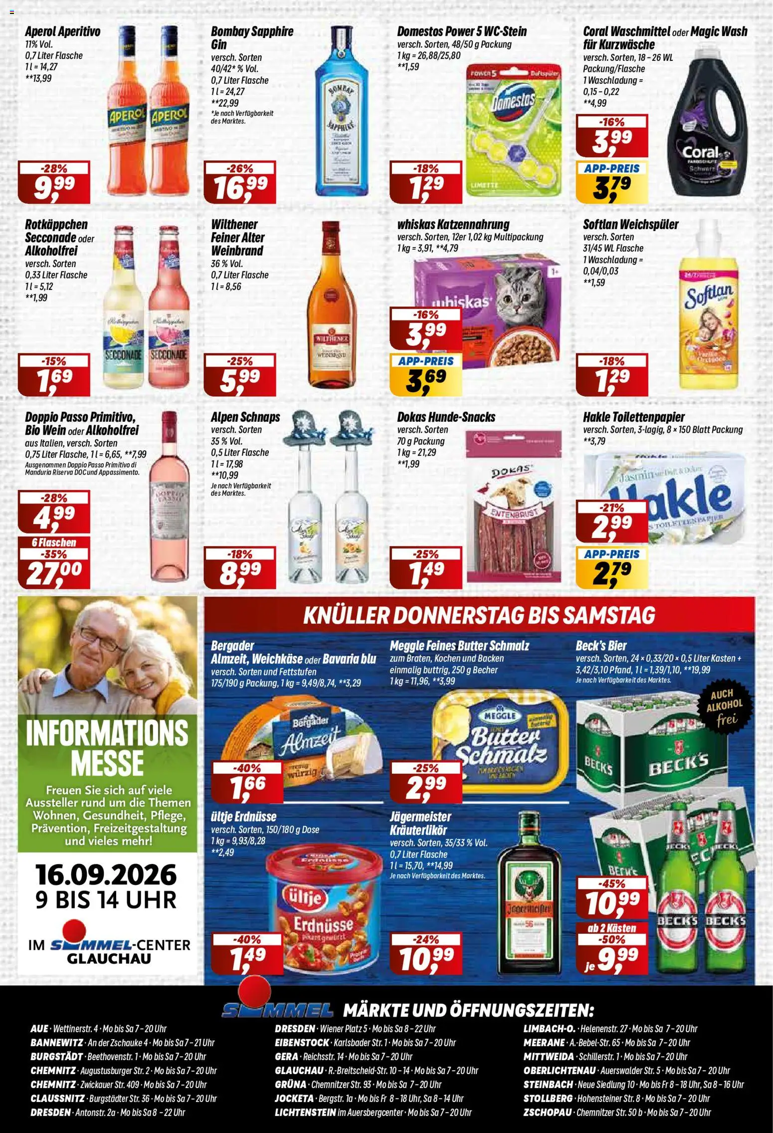 Simmel Prospekt – gültig ab 14.09.2026 | Seite: 8 | Produkte: Wilthener, Schnaps, Weichspüler, Rotkäppchen