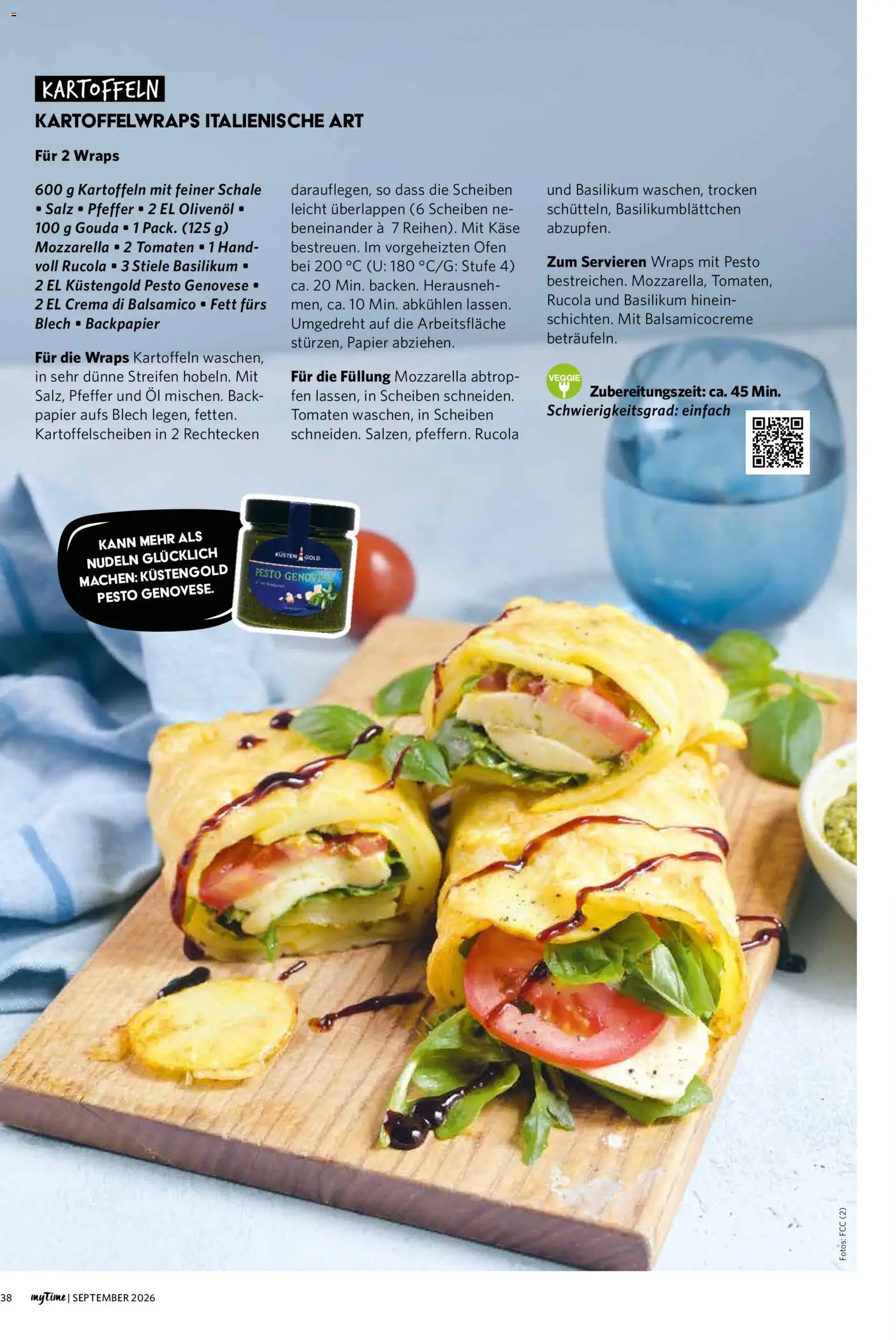 Combi myTime September 2026 – gültig ab 01.09.2026 | Seite: 38 | Produkte: Balsamico, Mozzarella, Gouda, Rucola